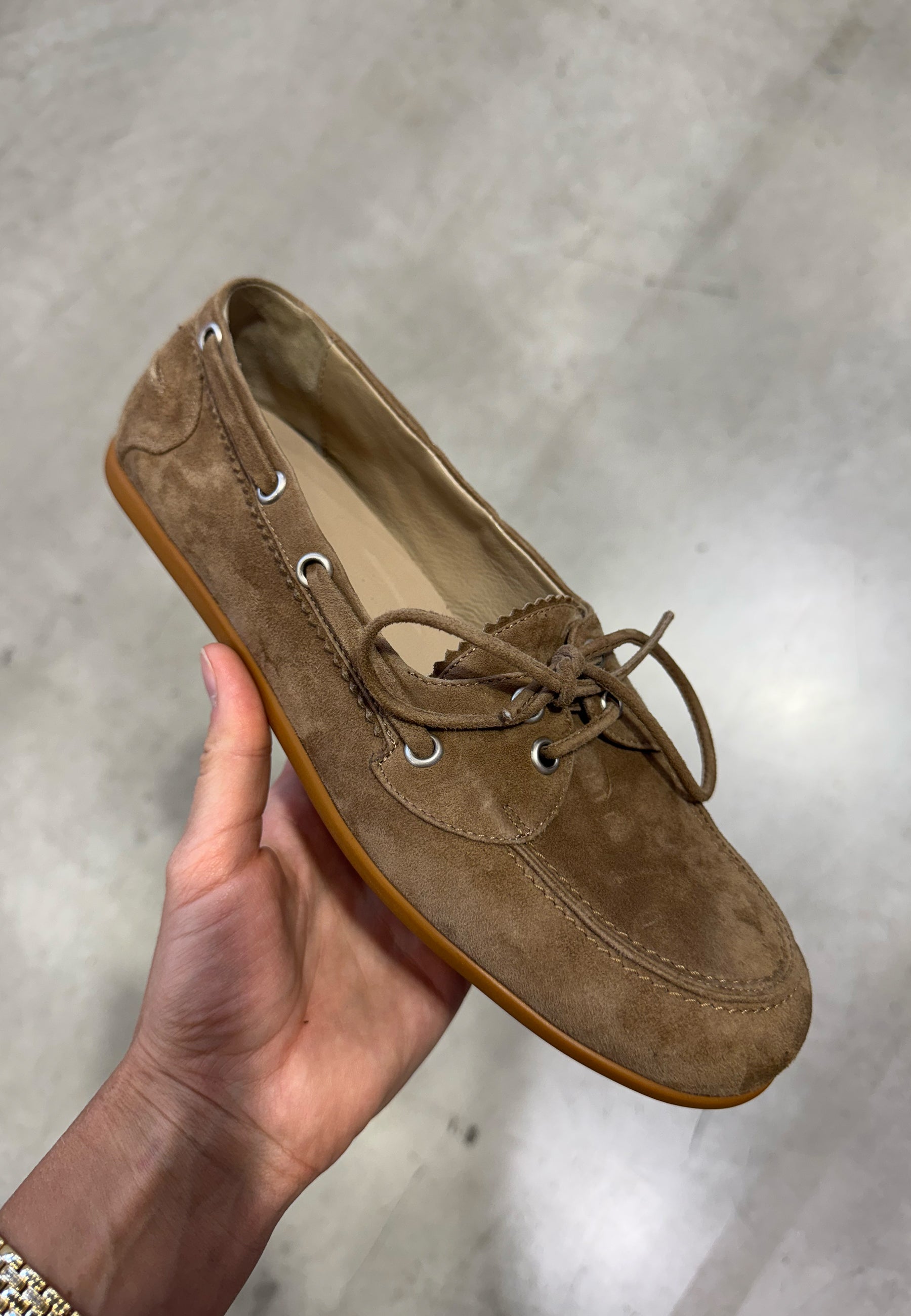 1250 Marina Bootsschuh | Toffee Camoscio