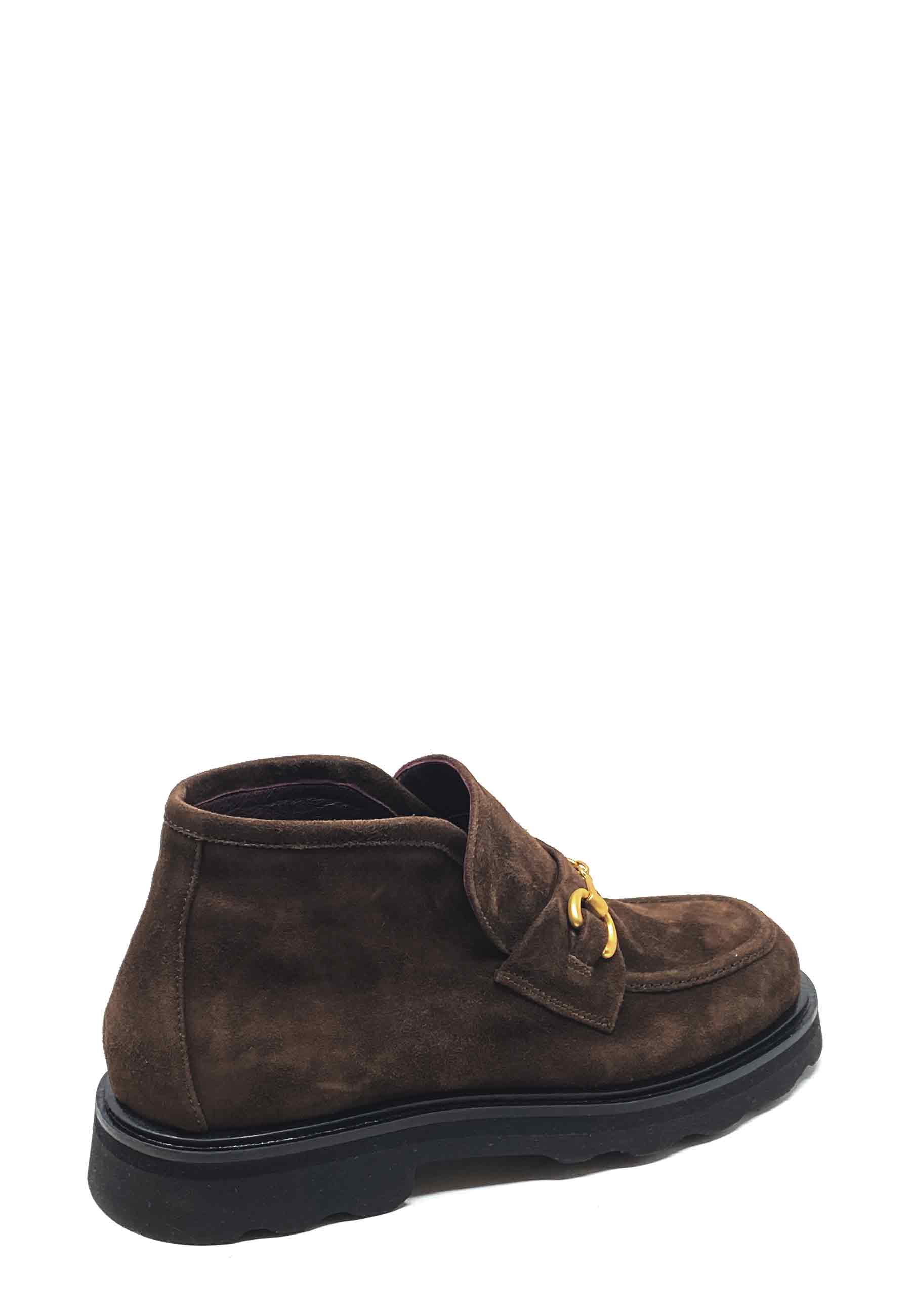 2213 Nicky Boat | Espresso Camoscio