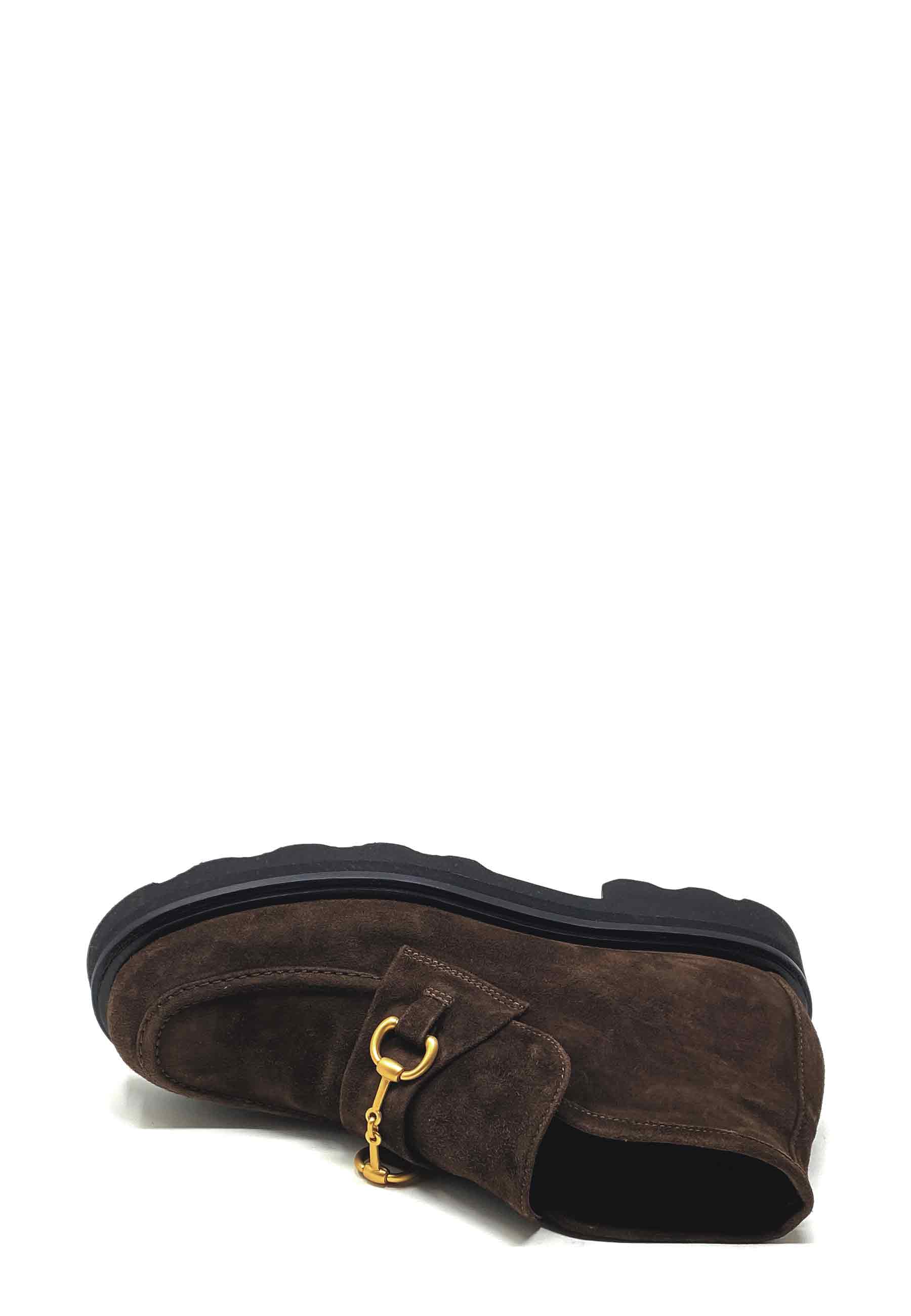 2213 Nicky Boat | Espresso Camoscio