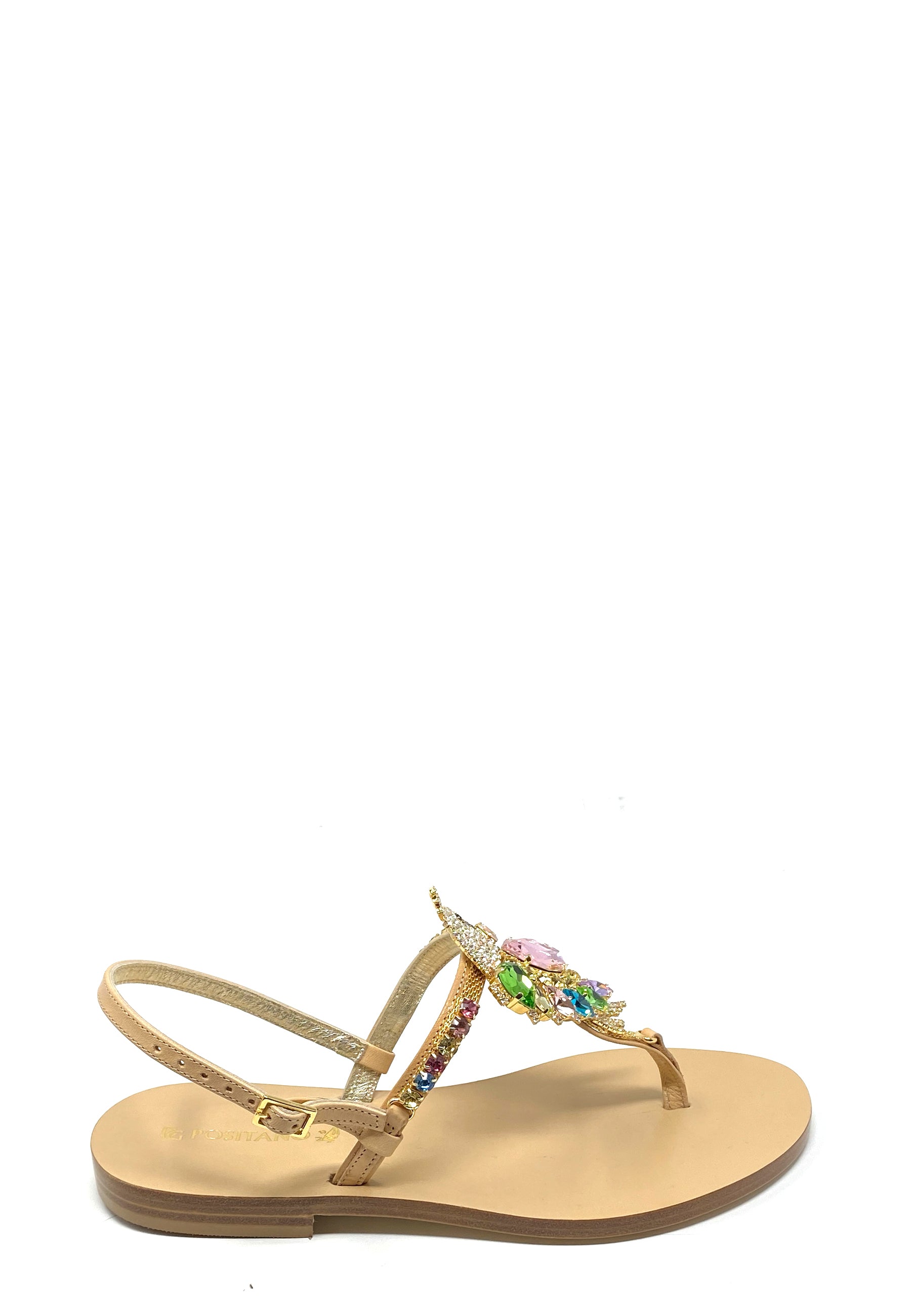 9079 Zehentrenner Sandale | Natur