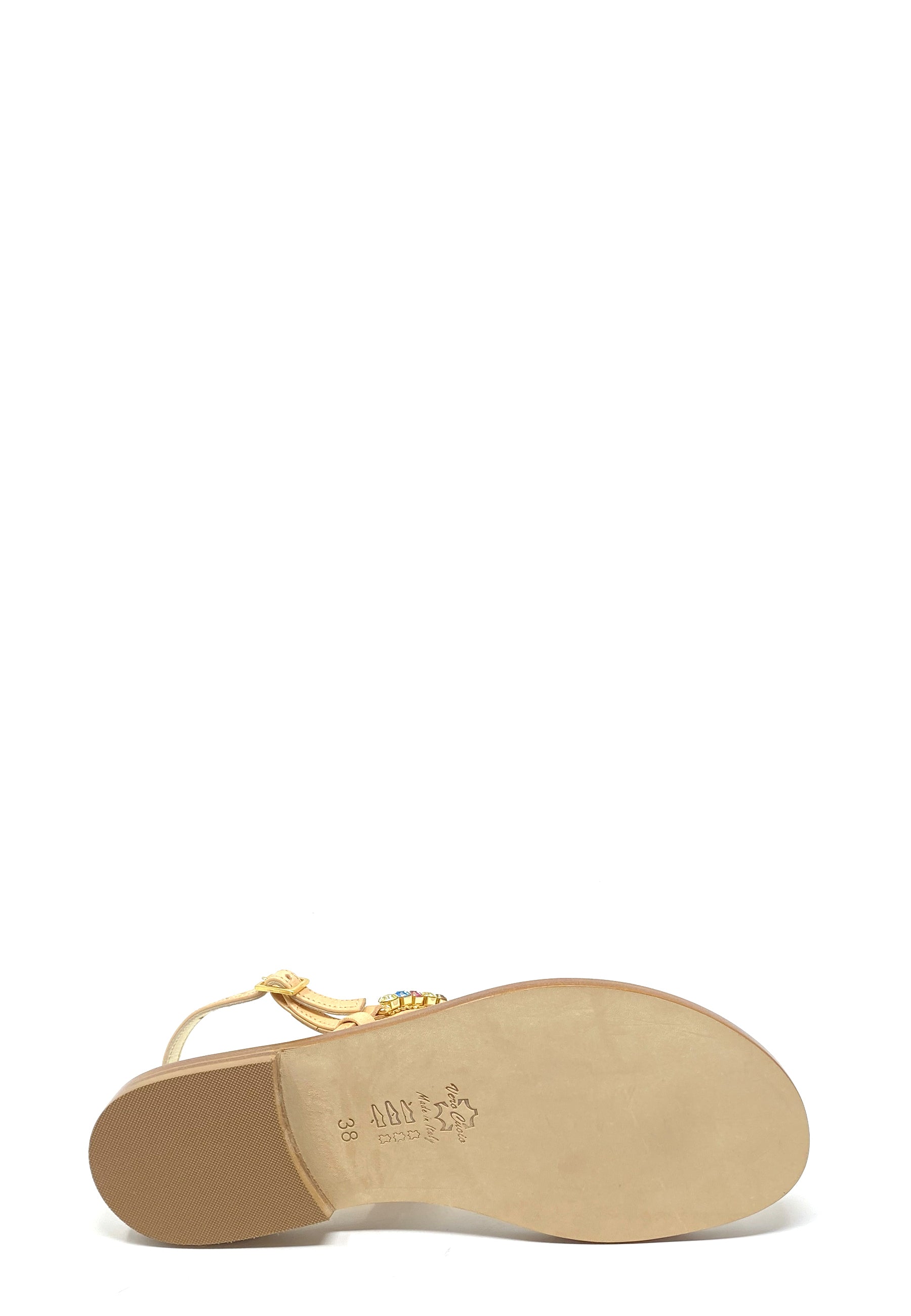 9079 Zehentrenner Sandale | Natur