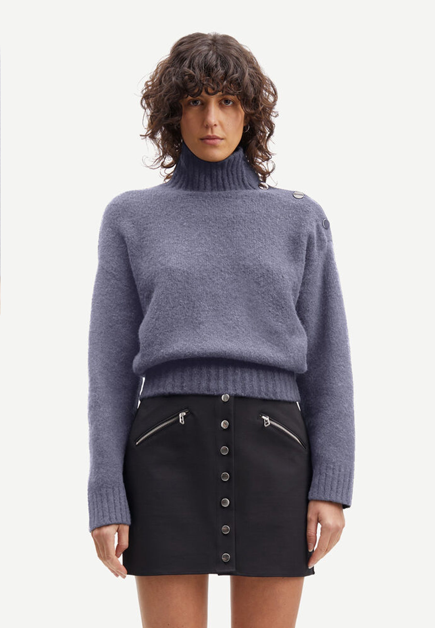 Mandie turtleneck sweater | Blue Granite