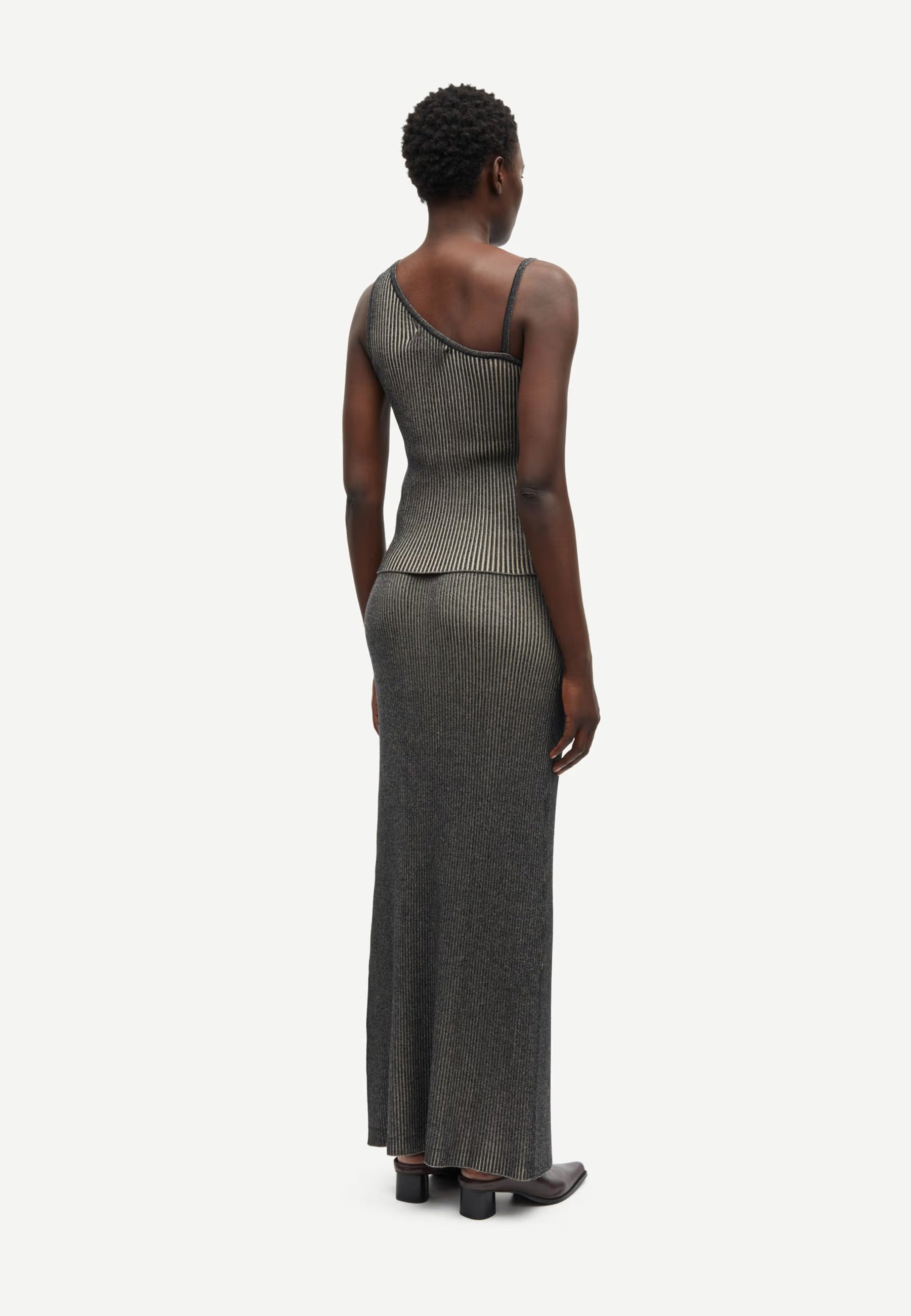 Sacheryl Strick Top | Black Melange