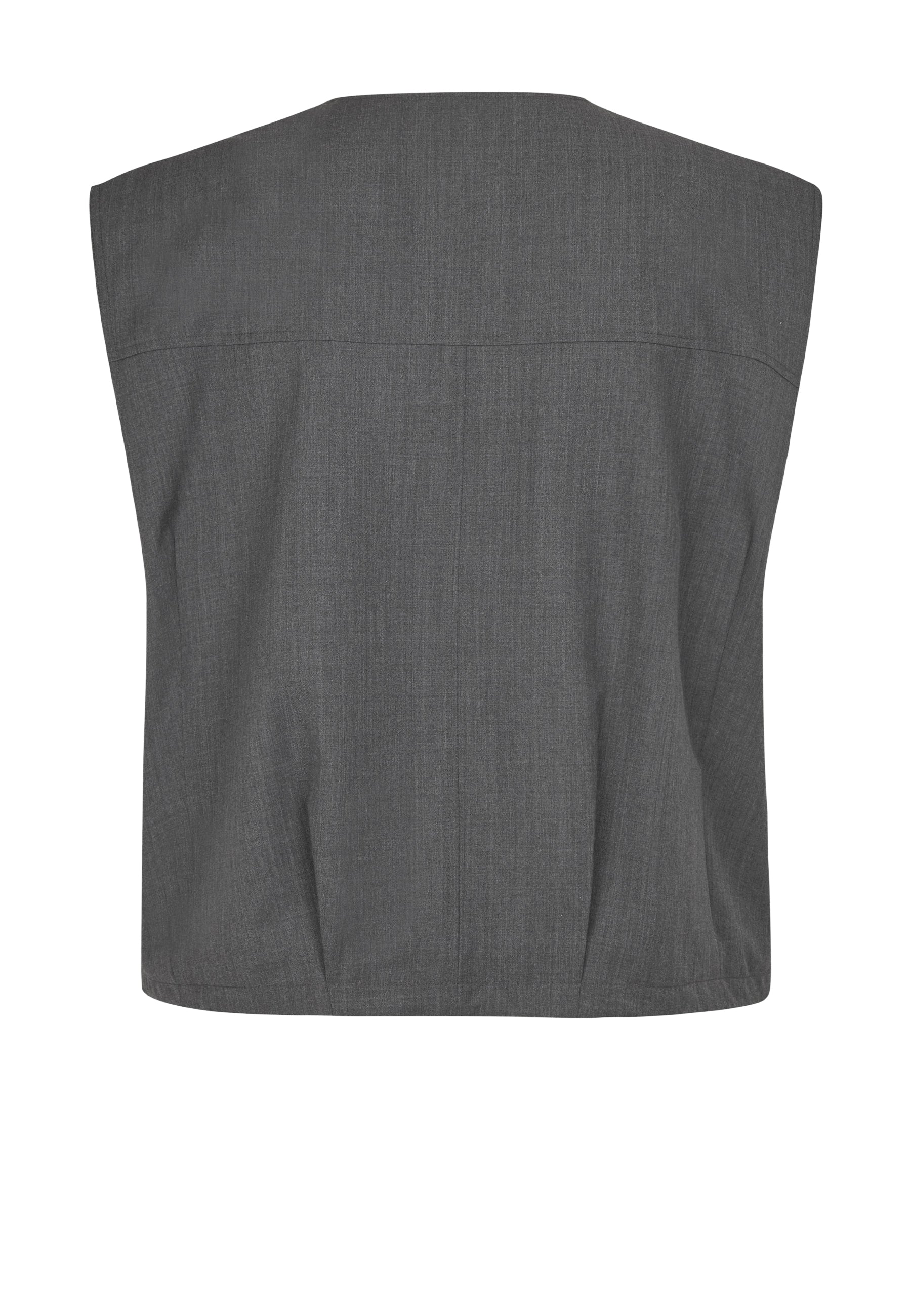 Sakelly Oversized Uldvest | Mørkegrå Melange