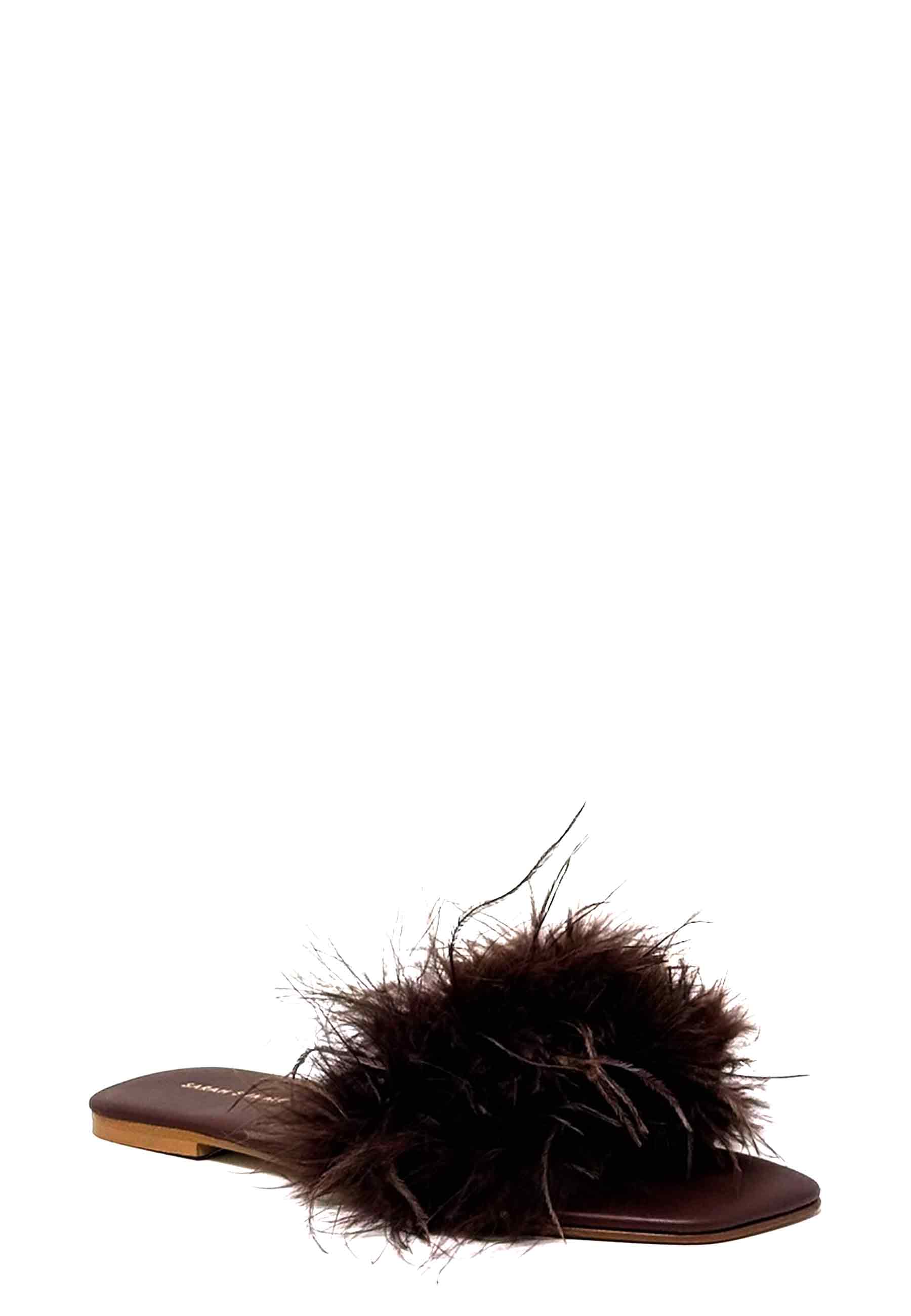 13084 Feder Pantolette | Caffe