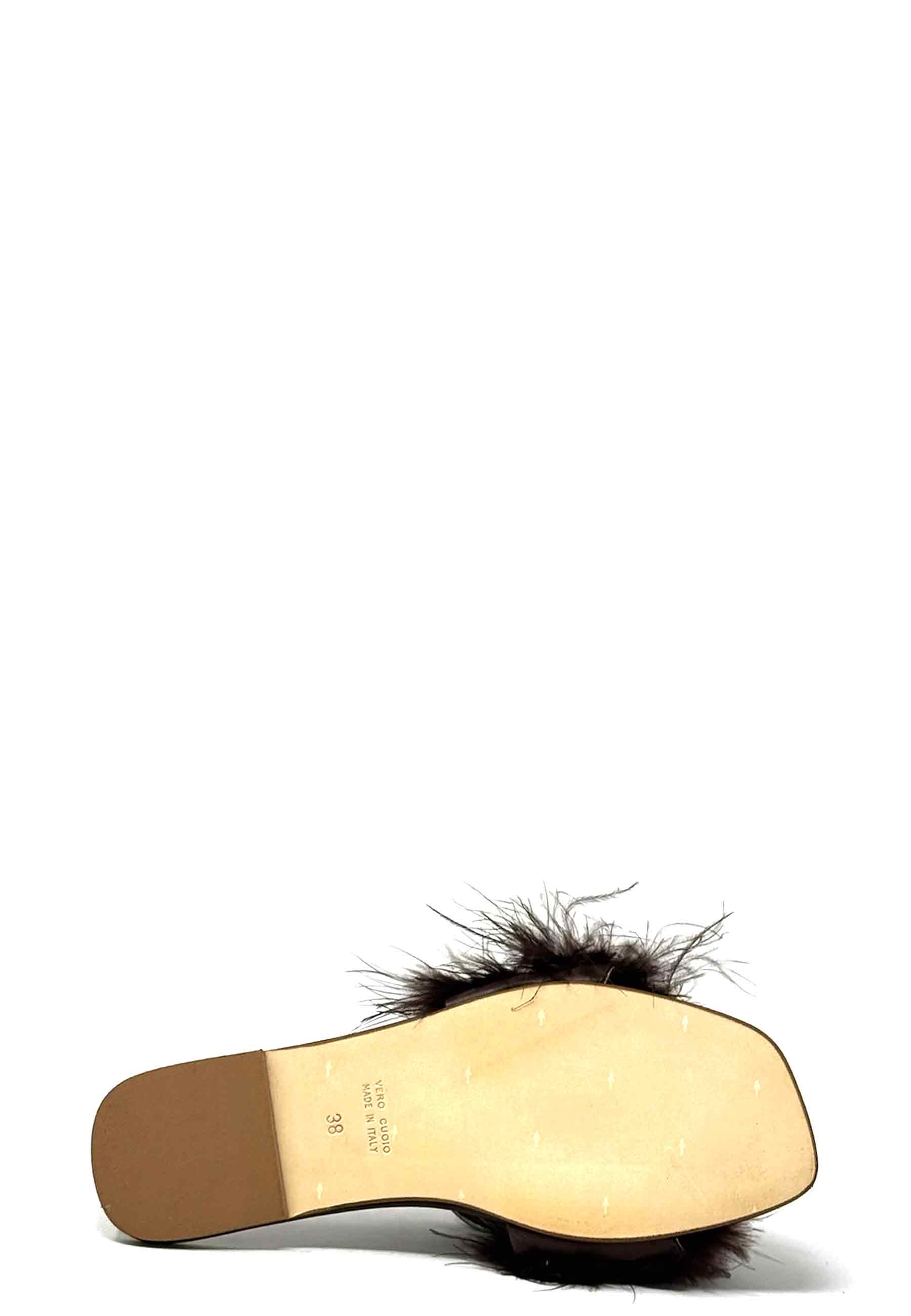 13084 Feder Pantolette | Caffe