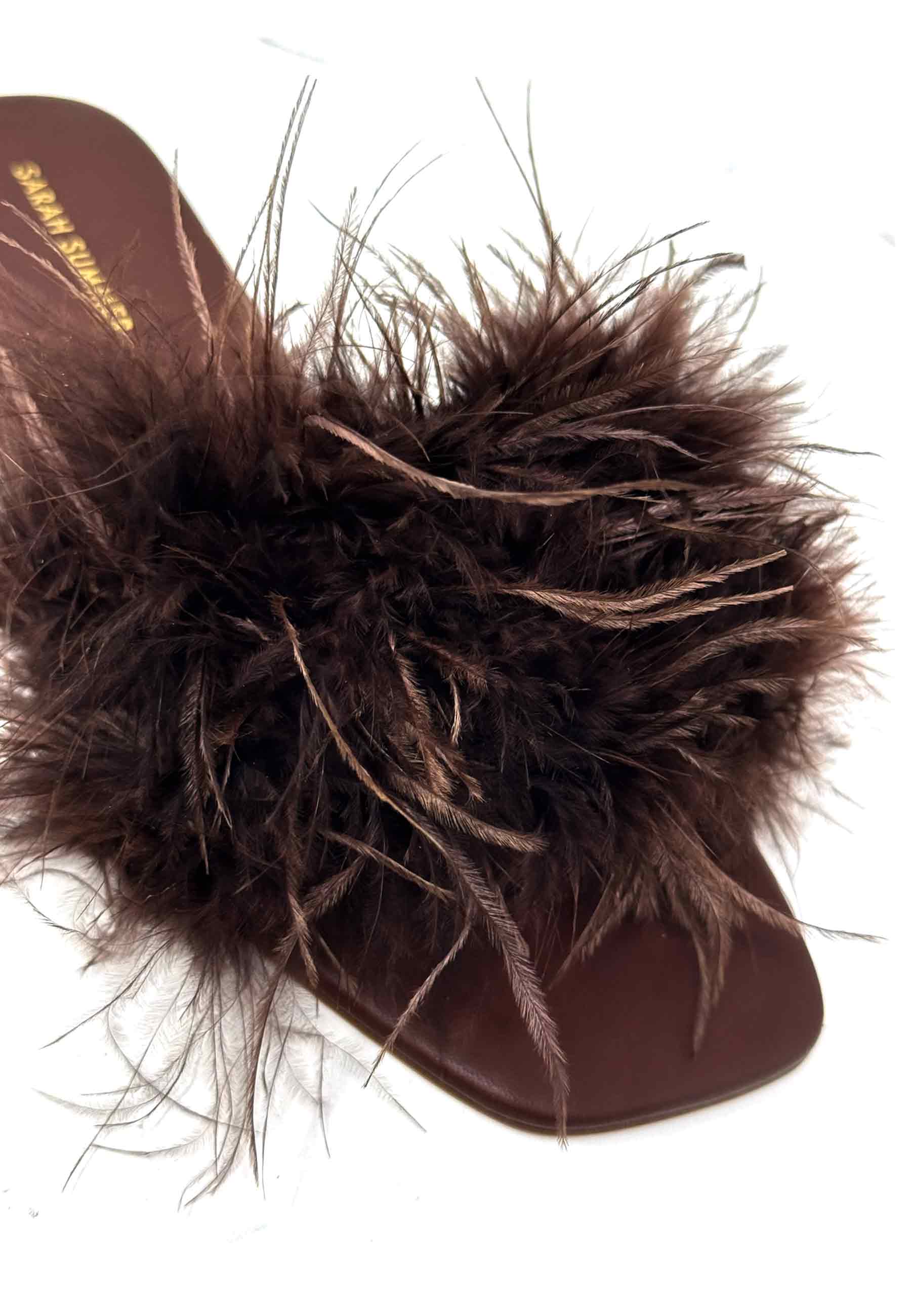 13084 Feder Pantolette | Caffe