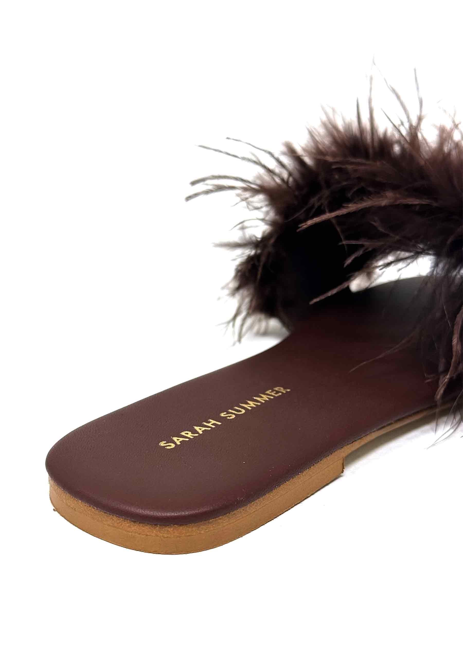 13084 Feder Pantolette | Caffe