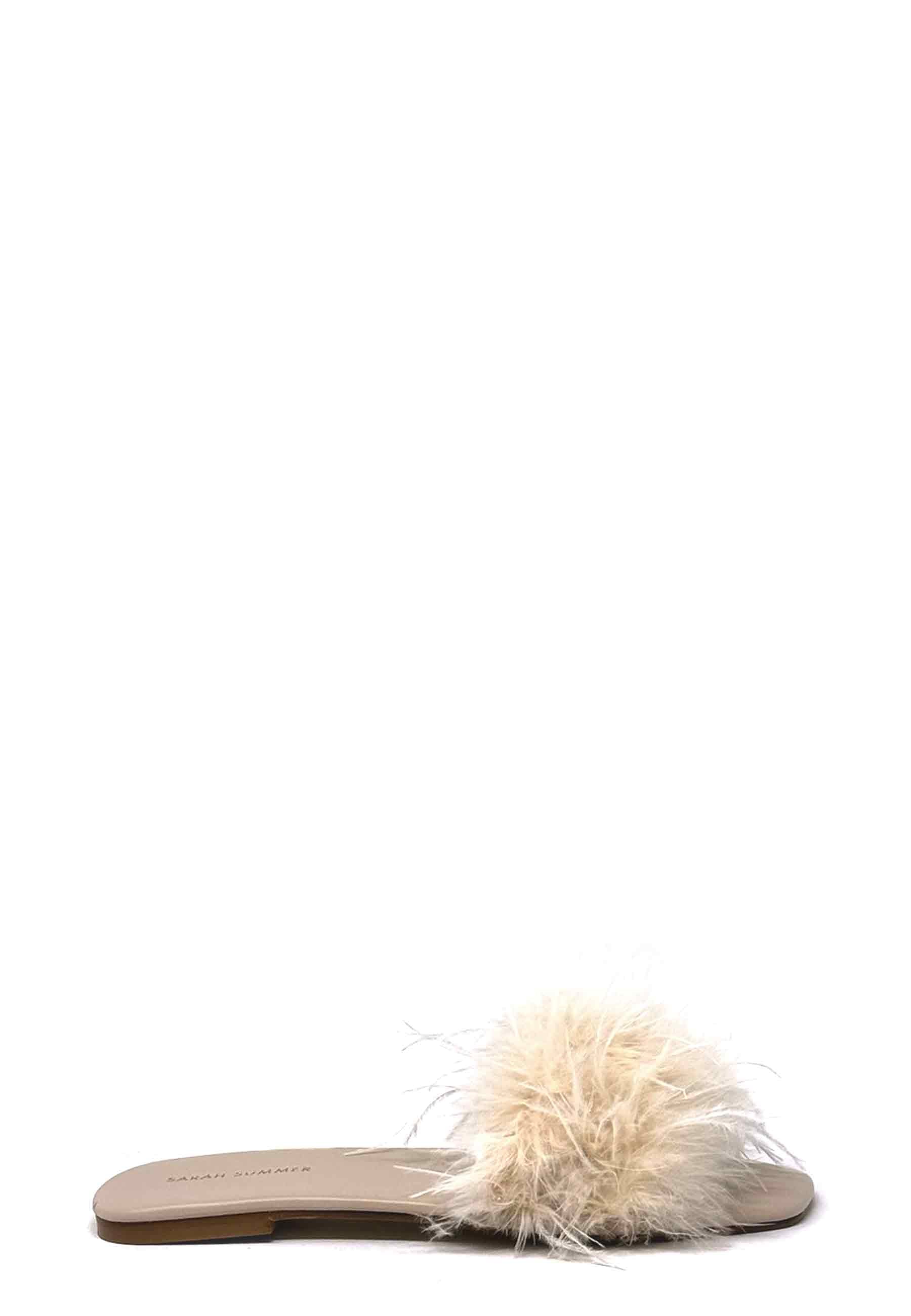 13084 Feder Pantolette | Offwhite