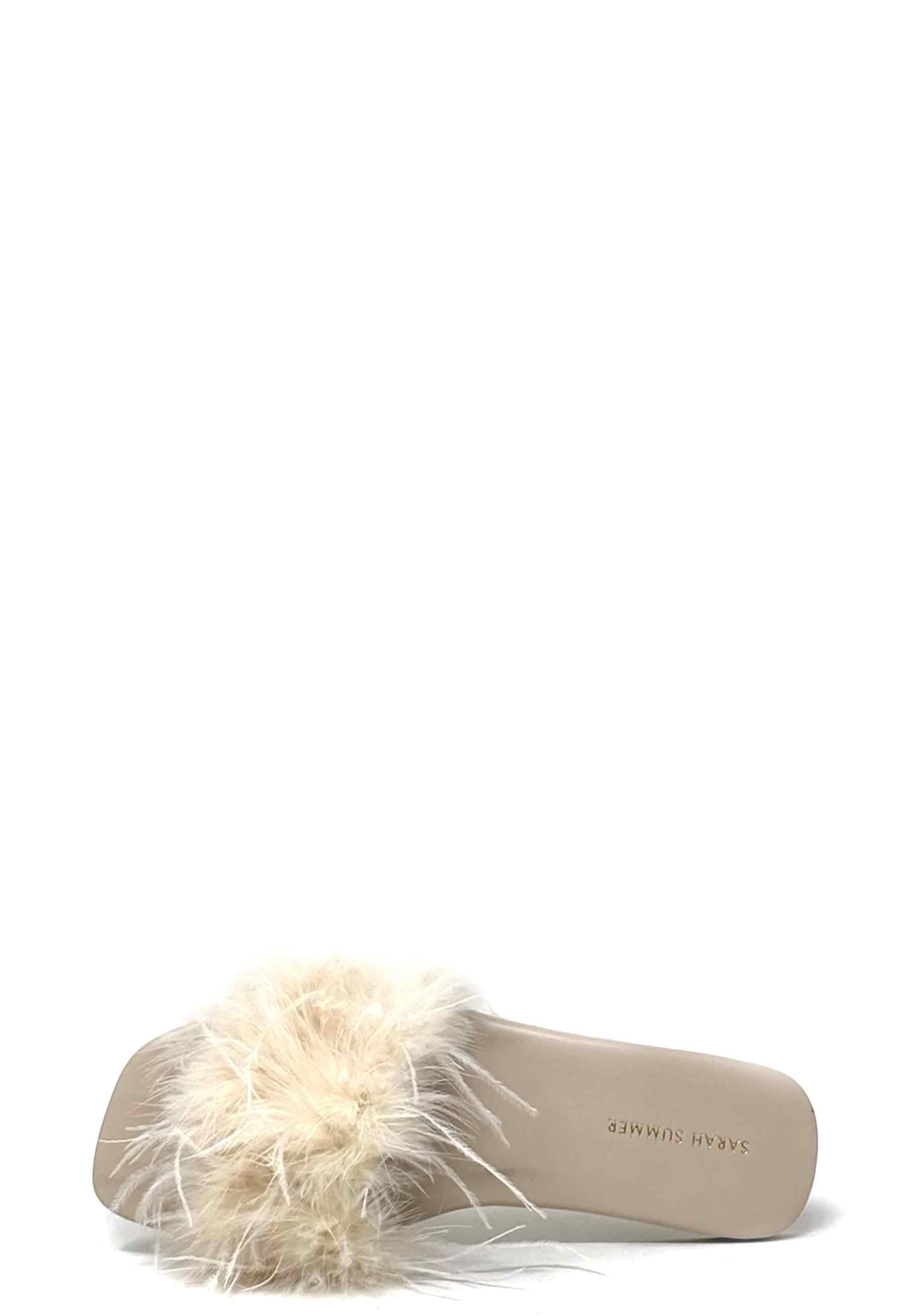 13084 Feder Pantolette | Offwhite