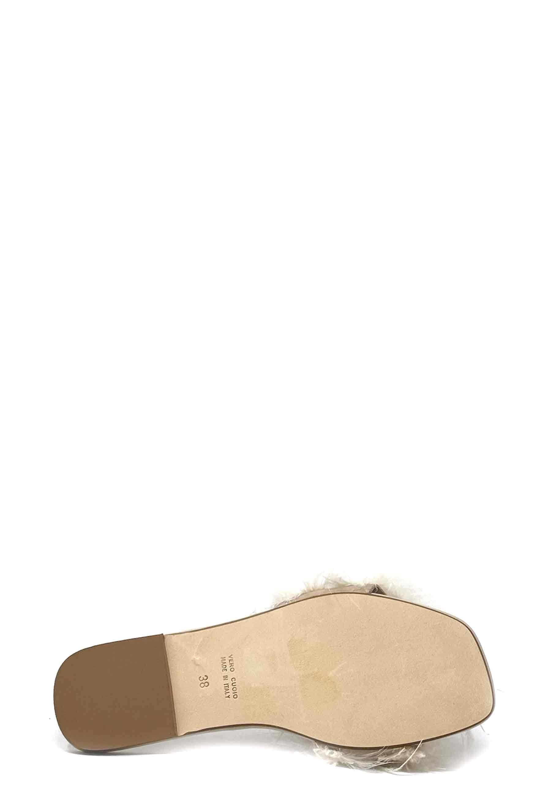 13084 Feder Pantolette | Offwhite