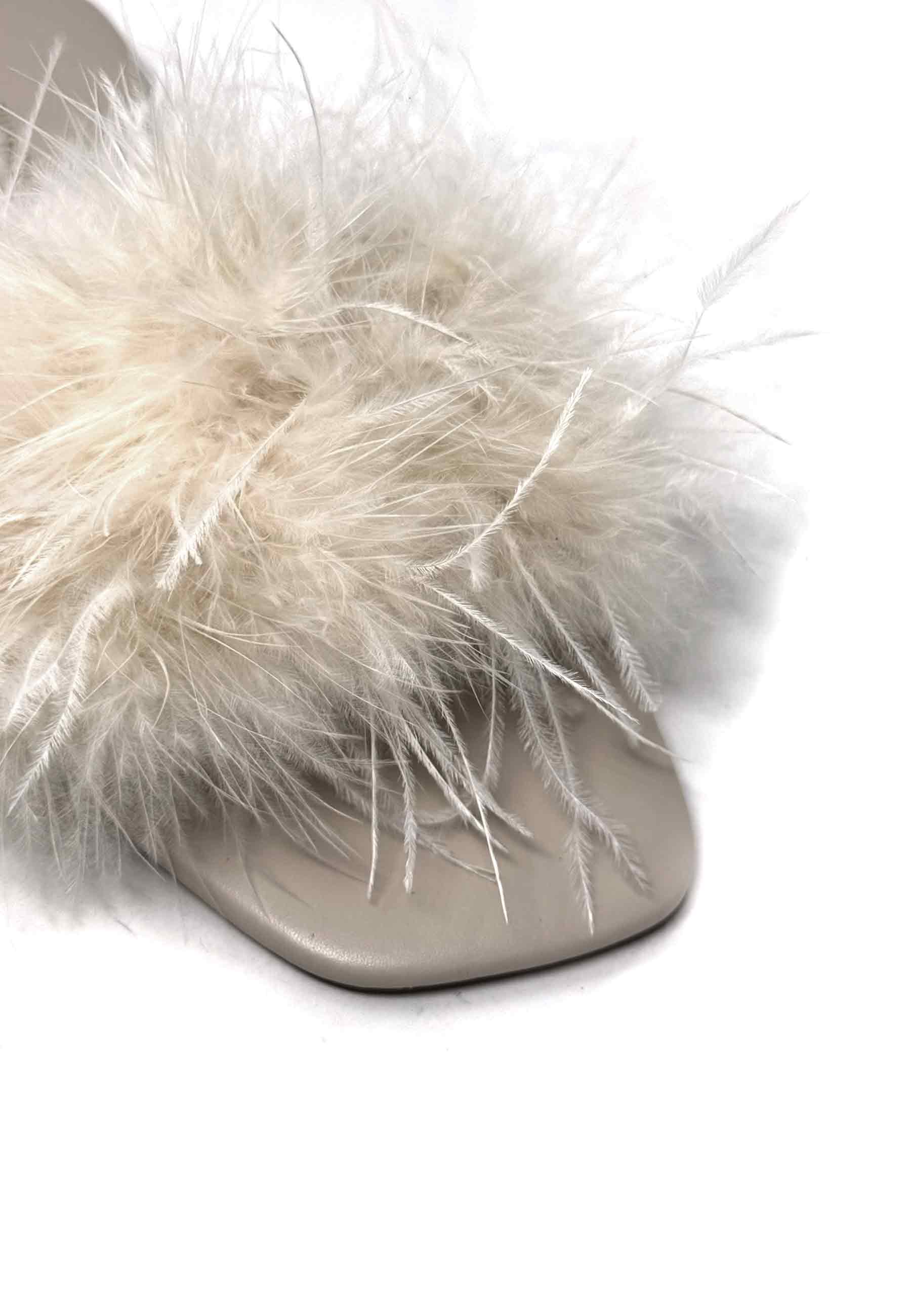13084 Feder Pantolette | Offwhite