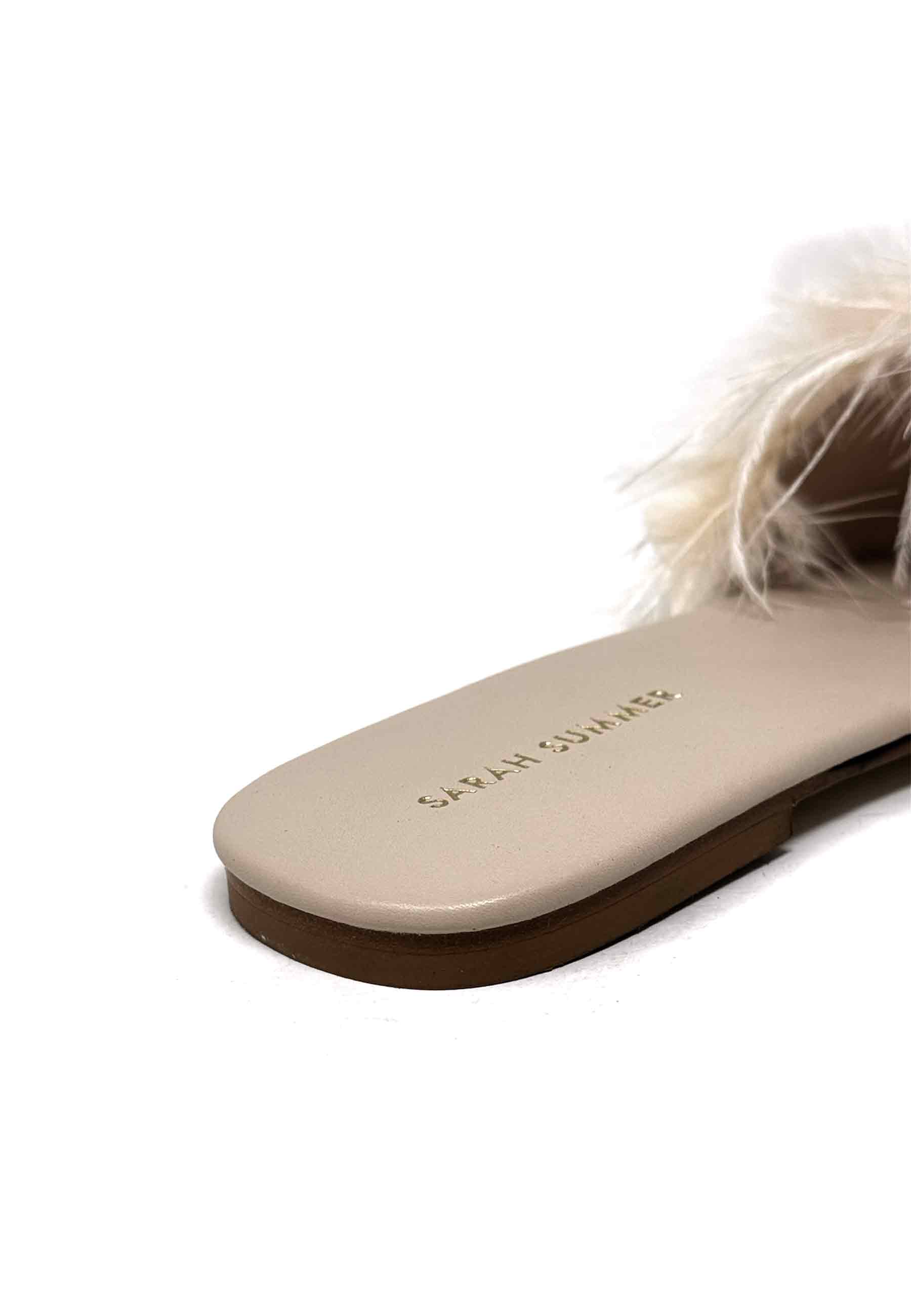 13084 Feder Pantolette | Offwhite