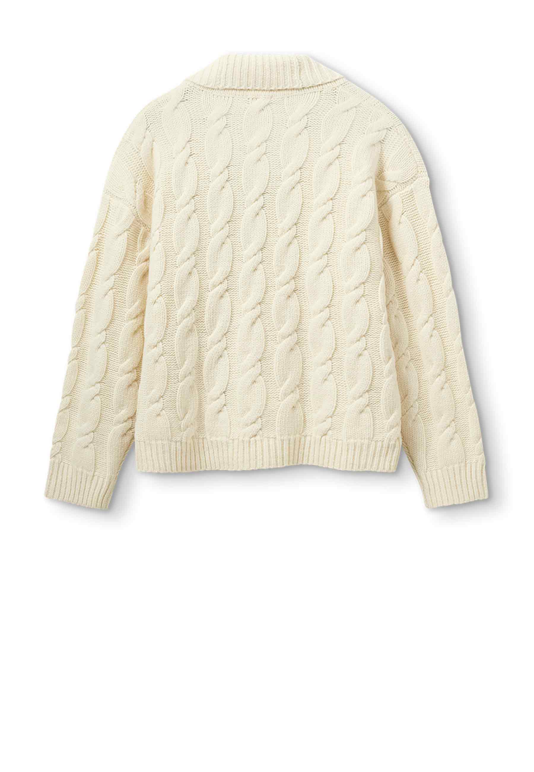 Como Kabel Cardigan | Elfenben