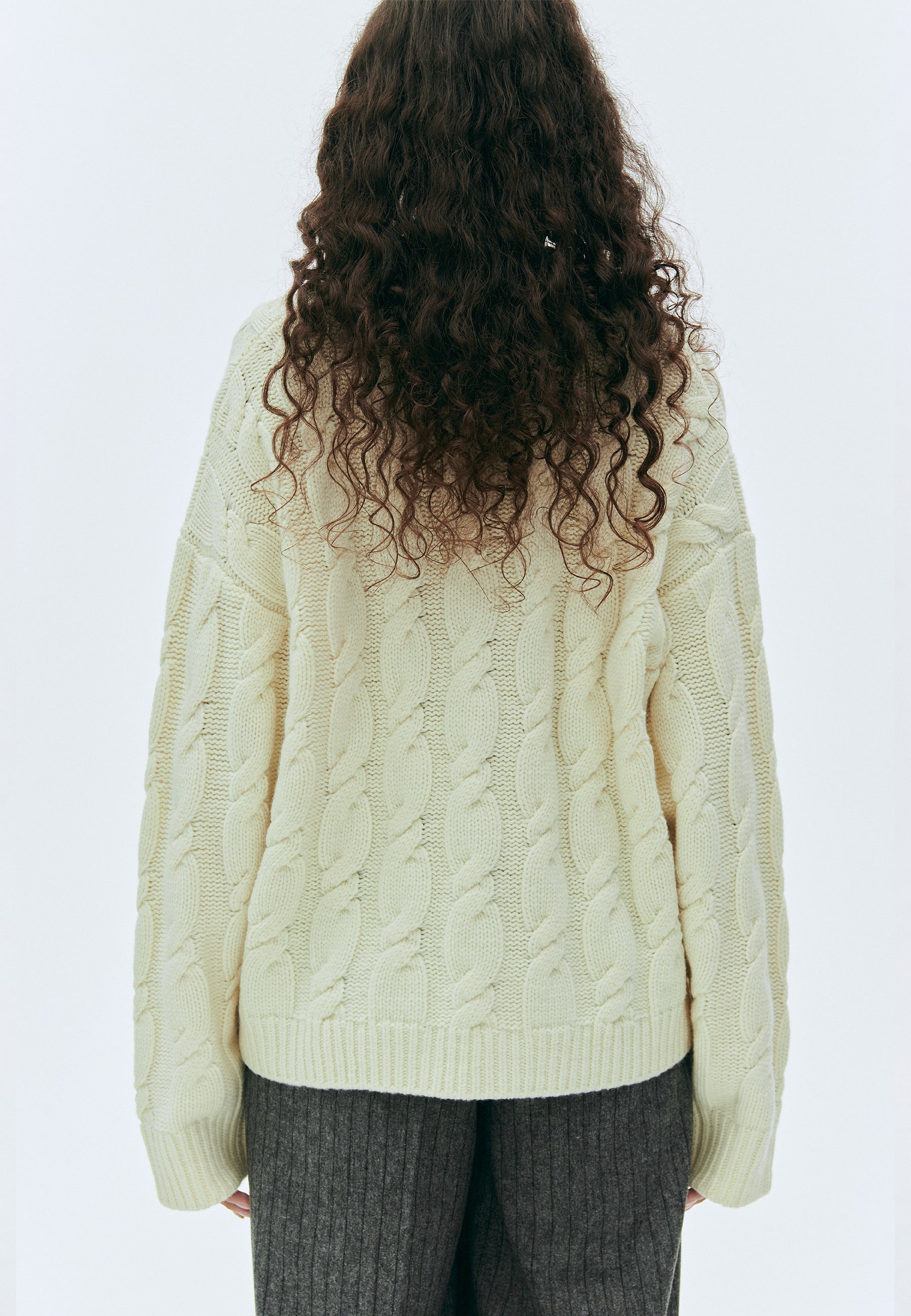 Como Kabel Cardigan | Elfenben