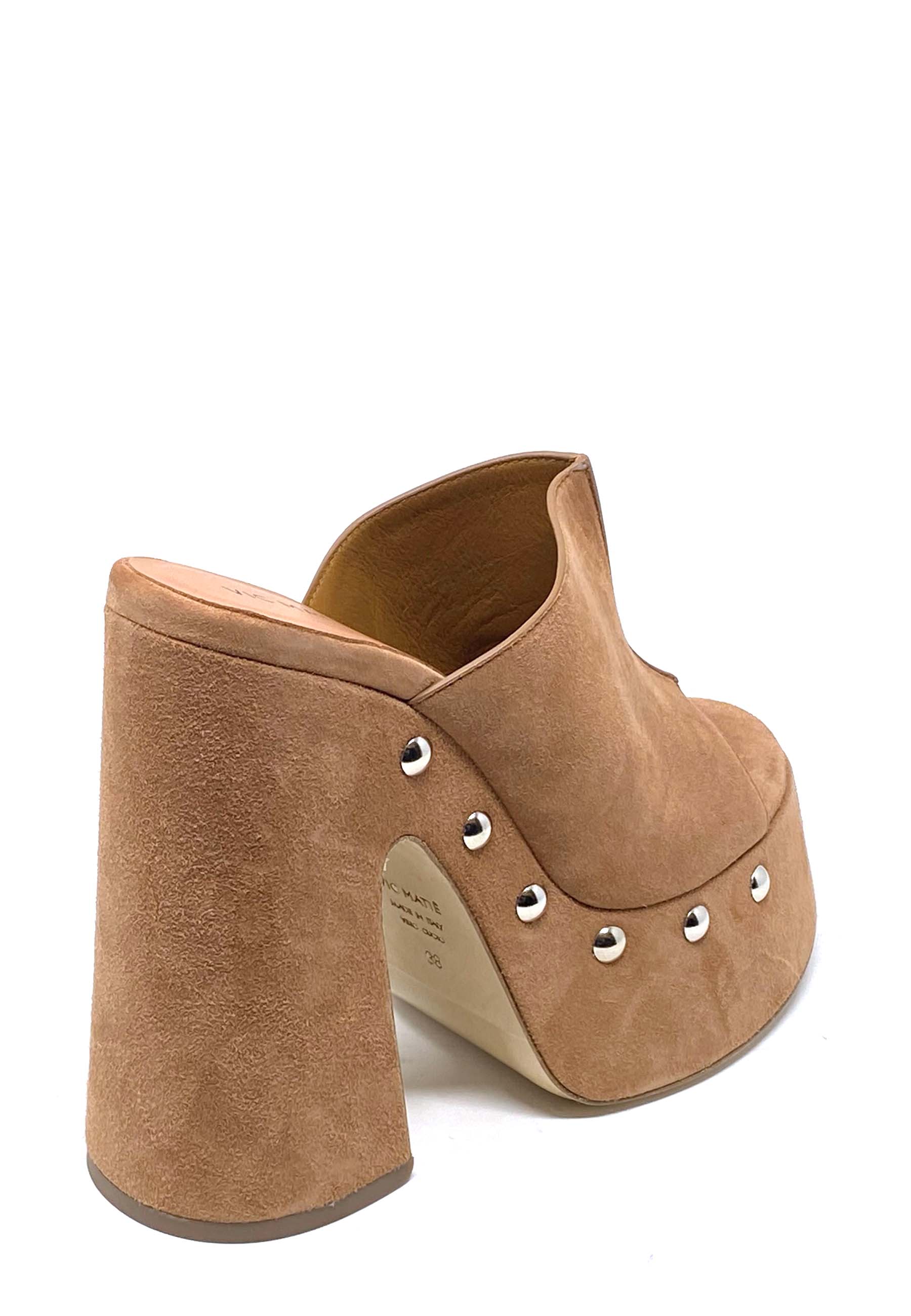 1E1414D high heel mules | Brown
