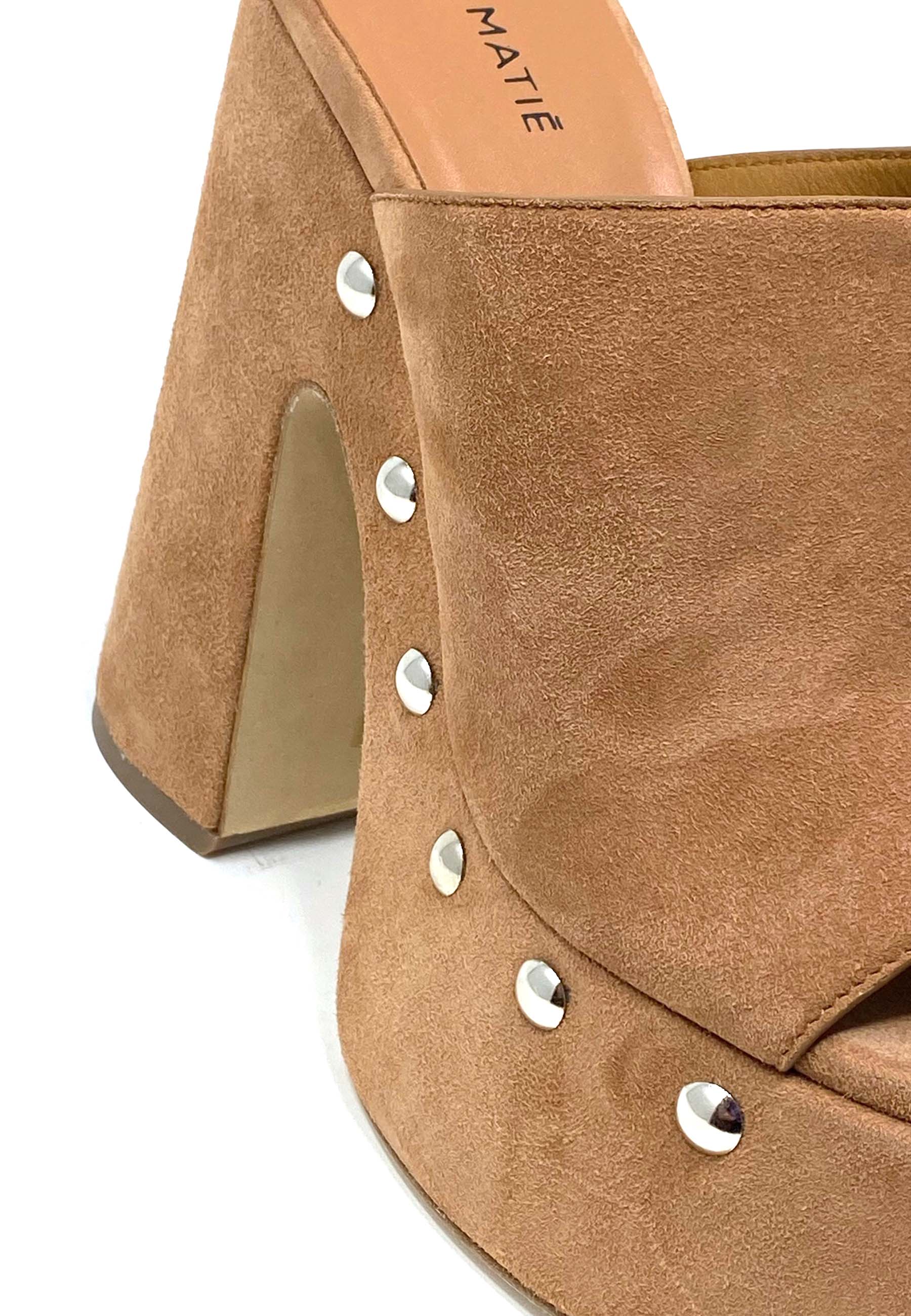 1E1414D high heel mules | Brown