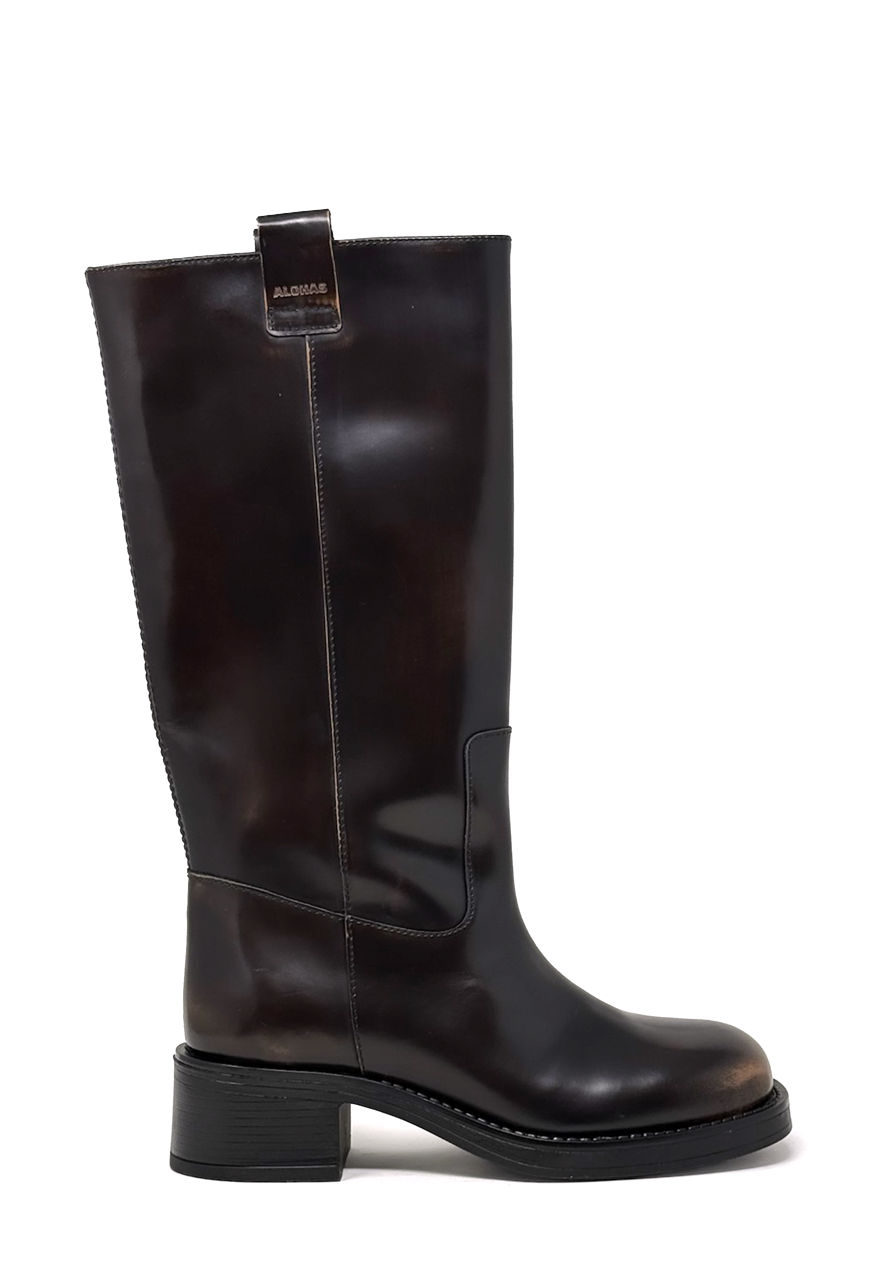 Sajan Langschaft Boot | Vintage Effect Brown