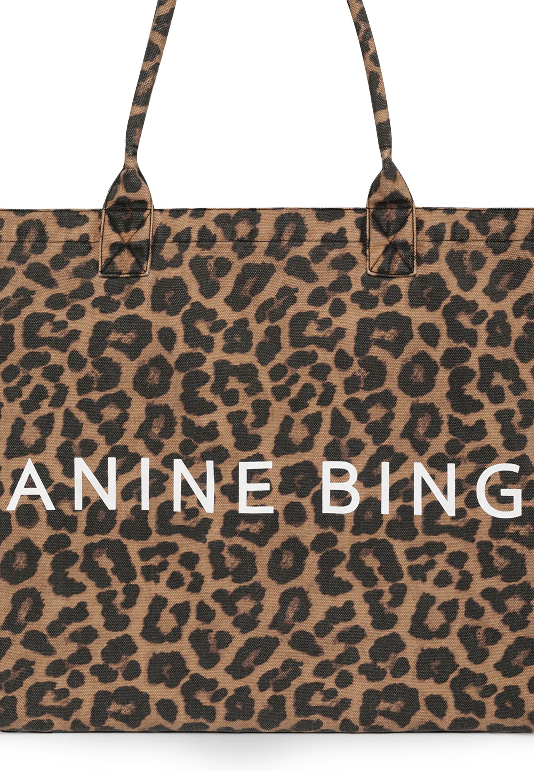 Canvas Tote | Black and Brown Leopard