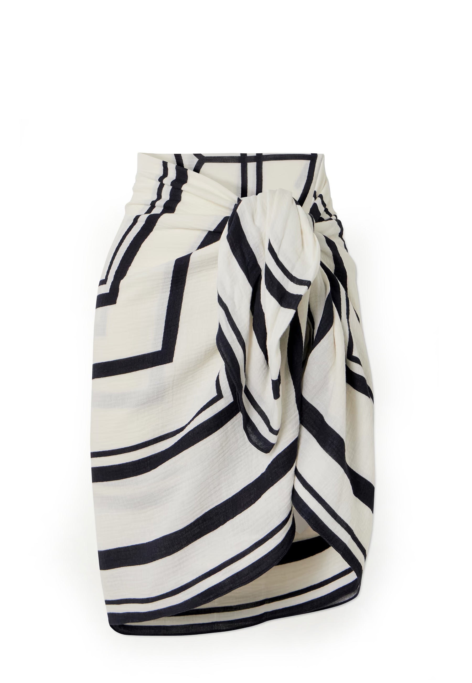 Eliza Sarong | Ivory and Black Monogram