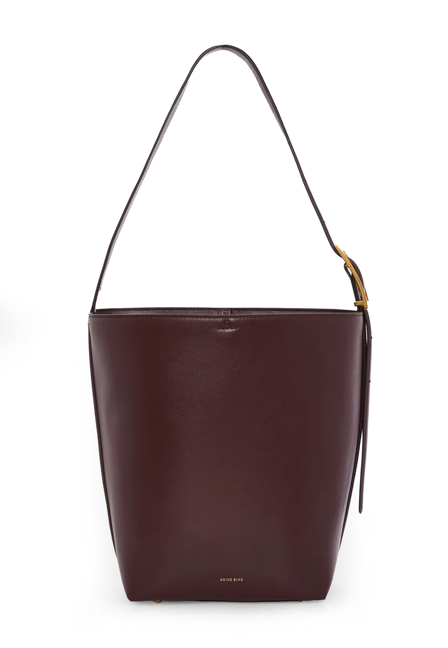 Elly Medium Bucket Bag | Grained Leather Fig