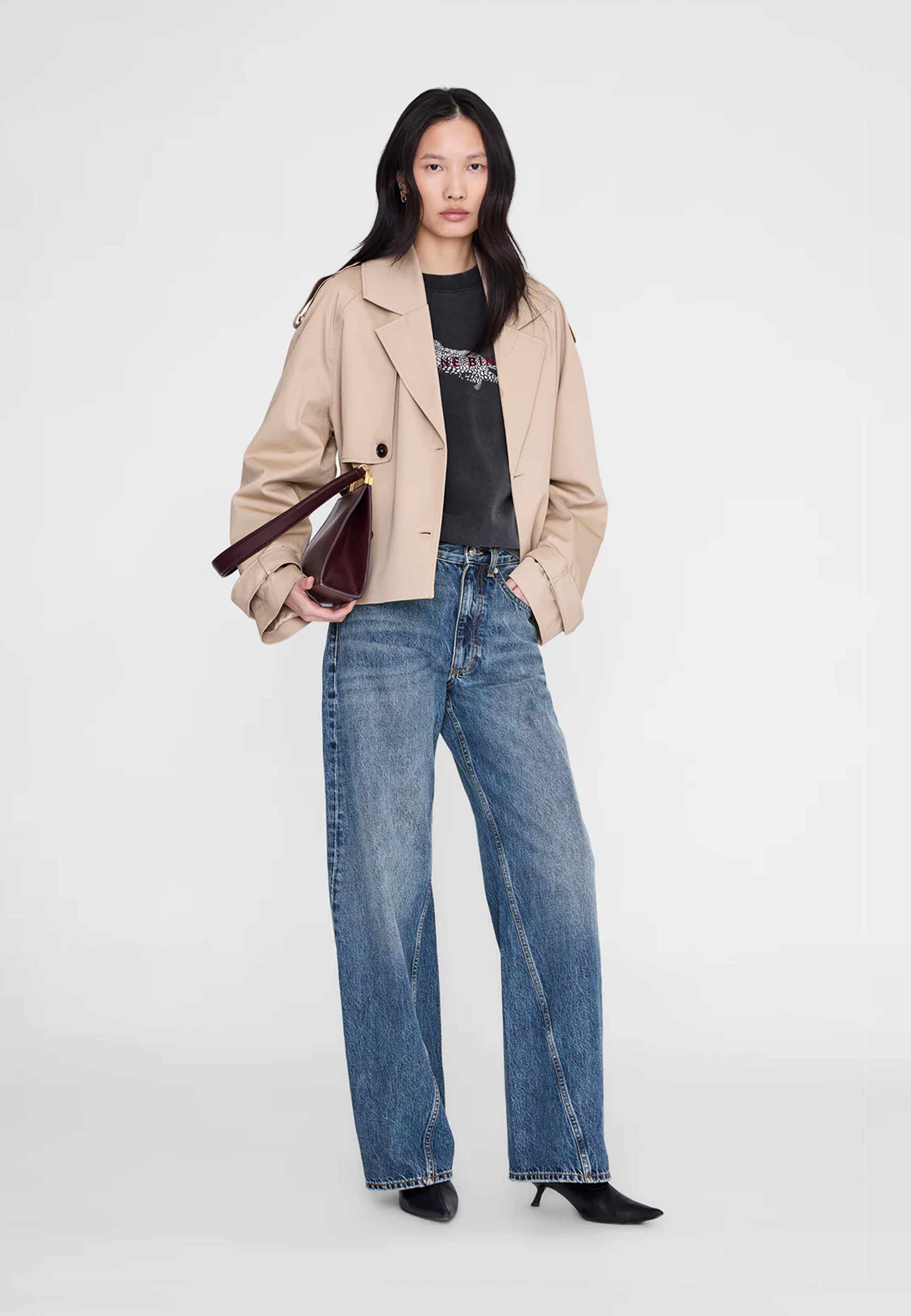 Spencer Sweatshirt | Leopard Washed Black