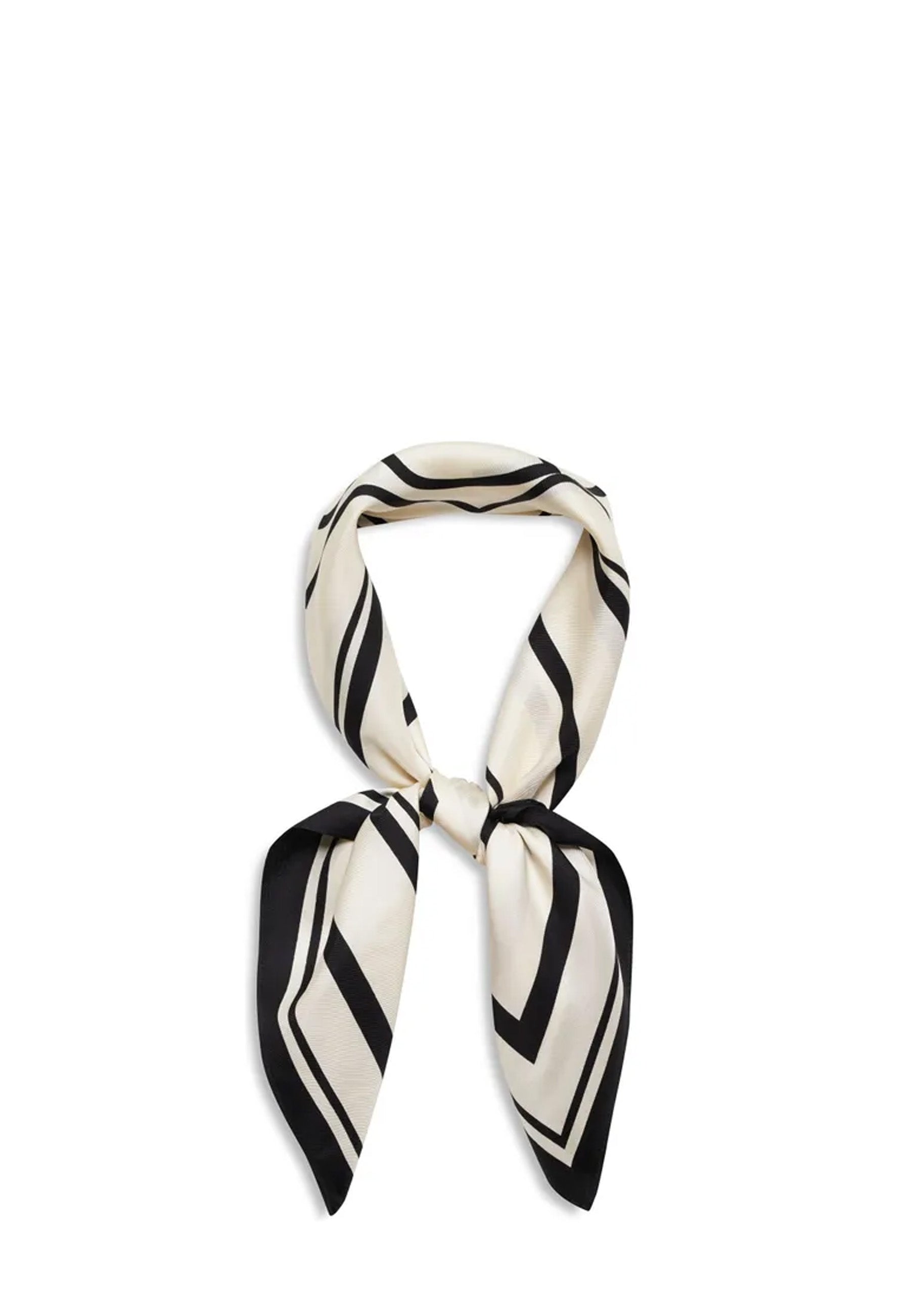 York Tuch | Ivory and Black Monogram