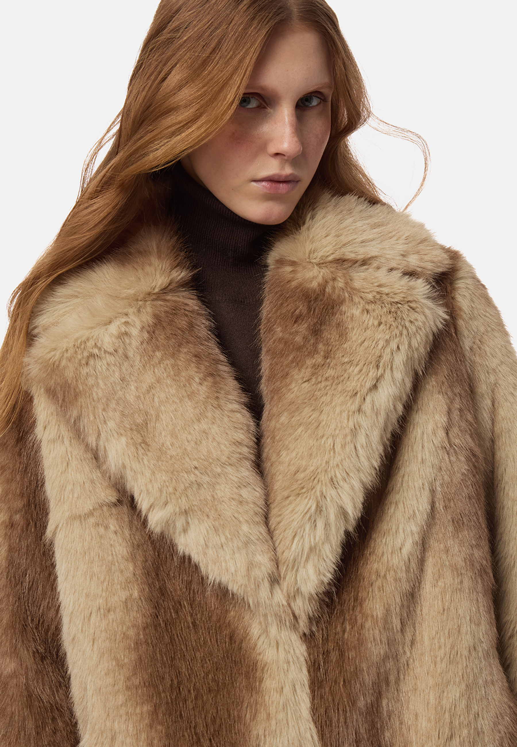 Steffi Faux Fur Mantel | Blonde Mink