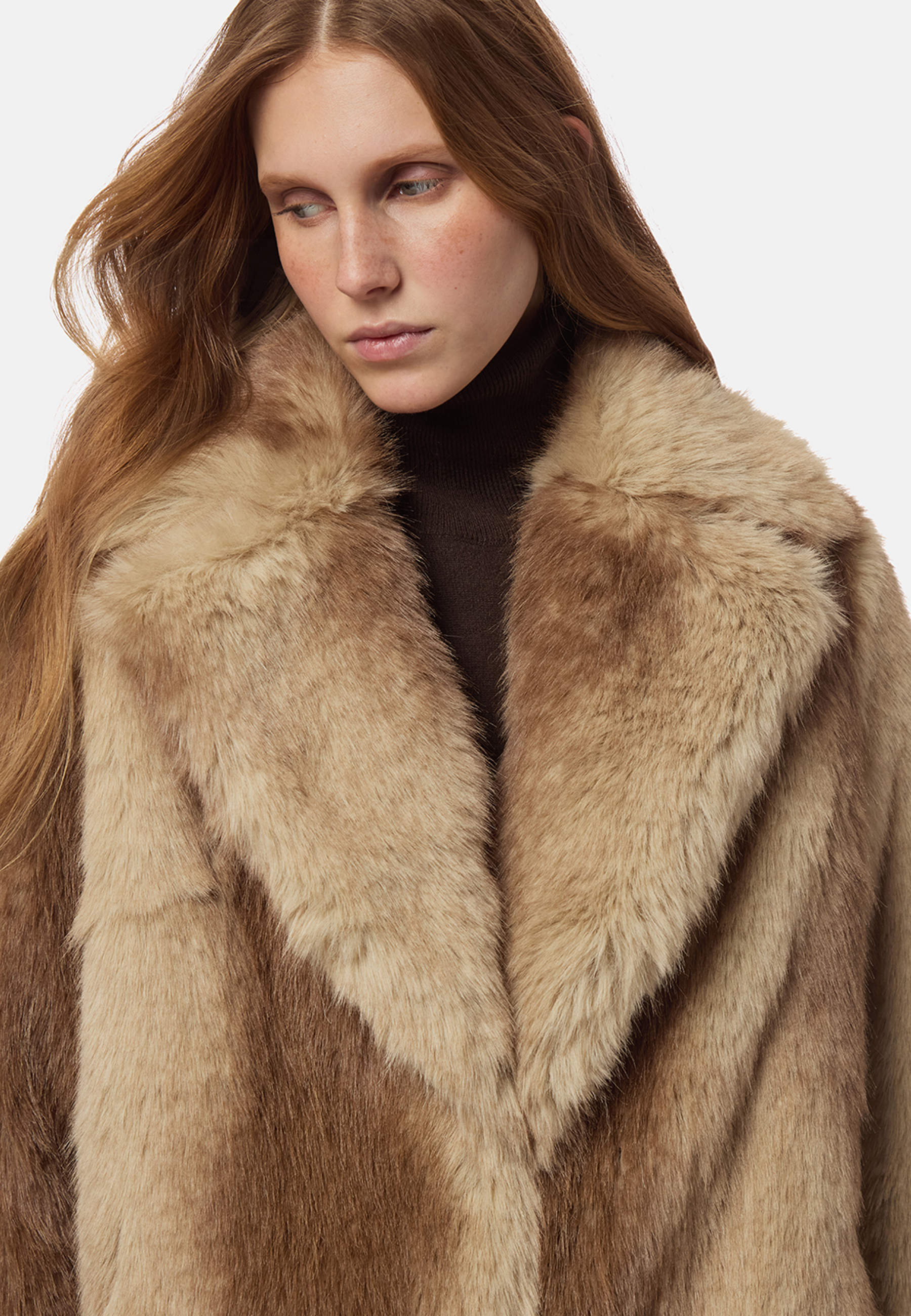 Steffi Faux Fur Mantel | Blonde Mink
