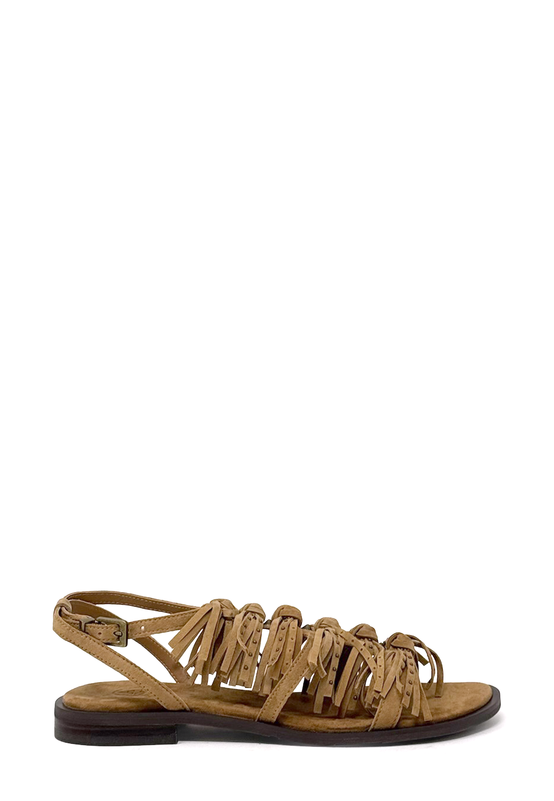 Panic Fringe Sandal | Moka