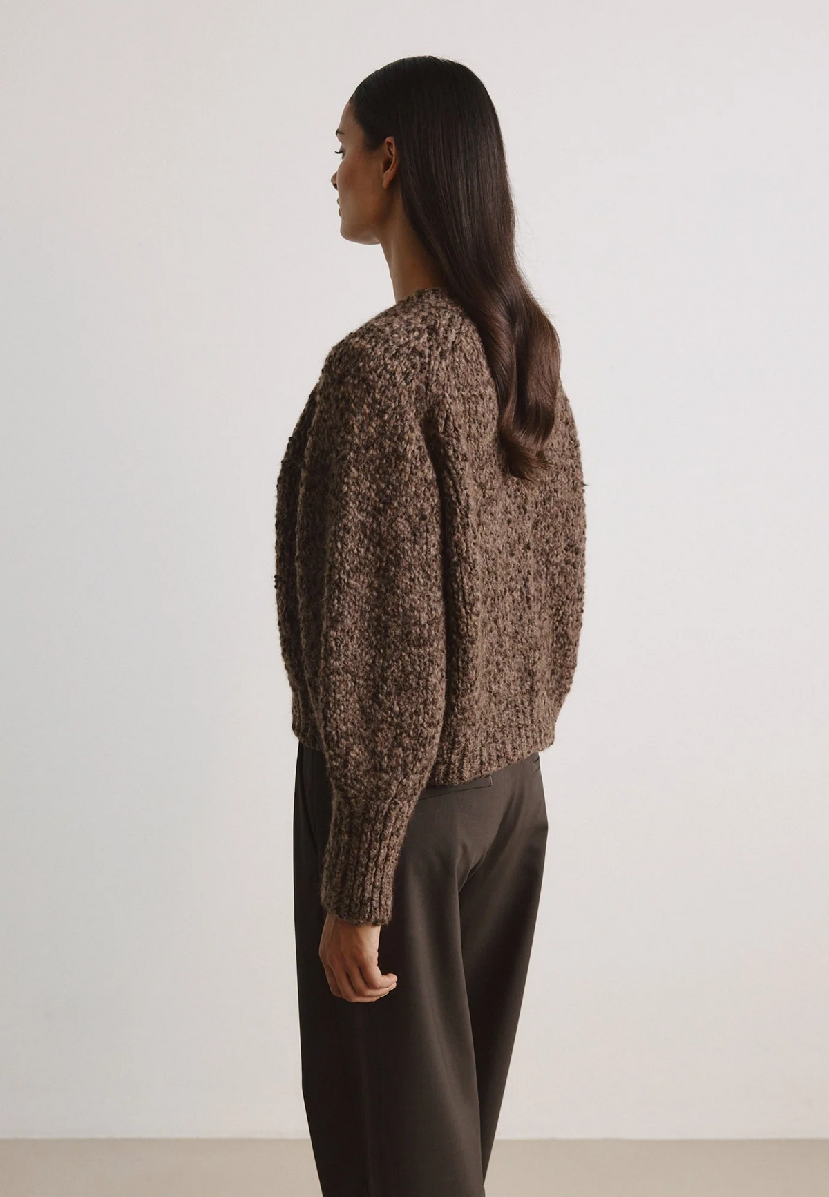 Connie Alpaka Cardigan | Chocolate