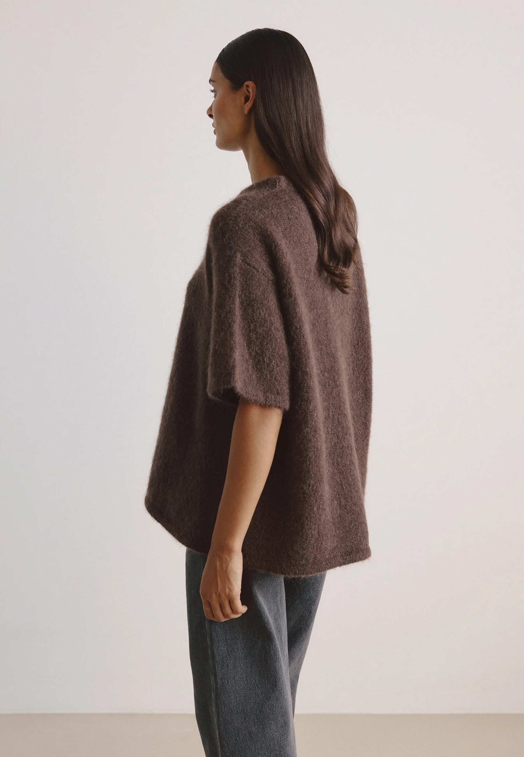 Harry Alpaka T-Shirt Kleid | Chocolate