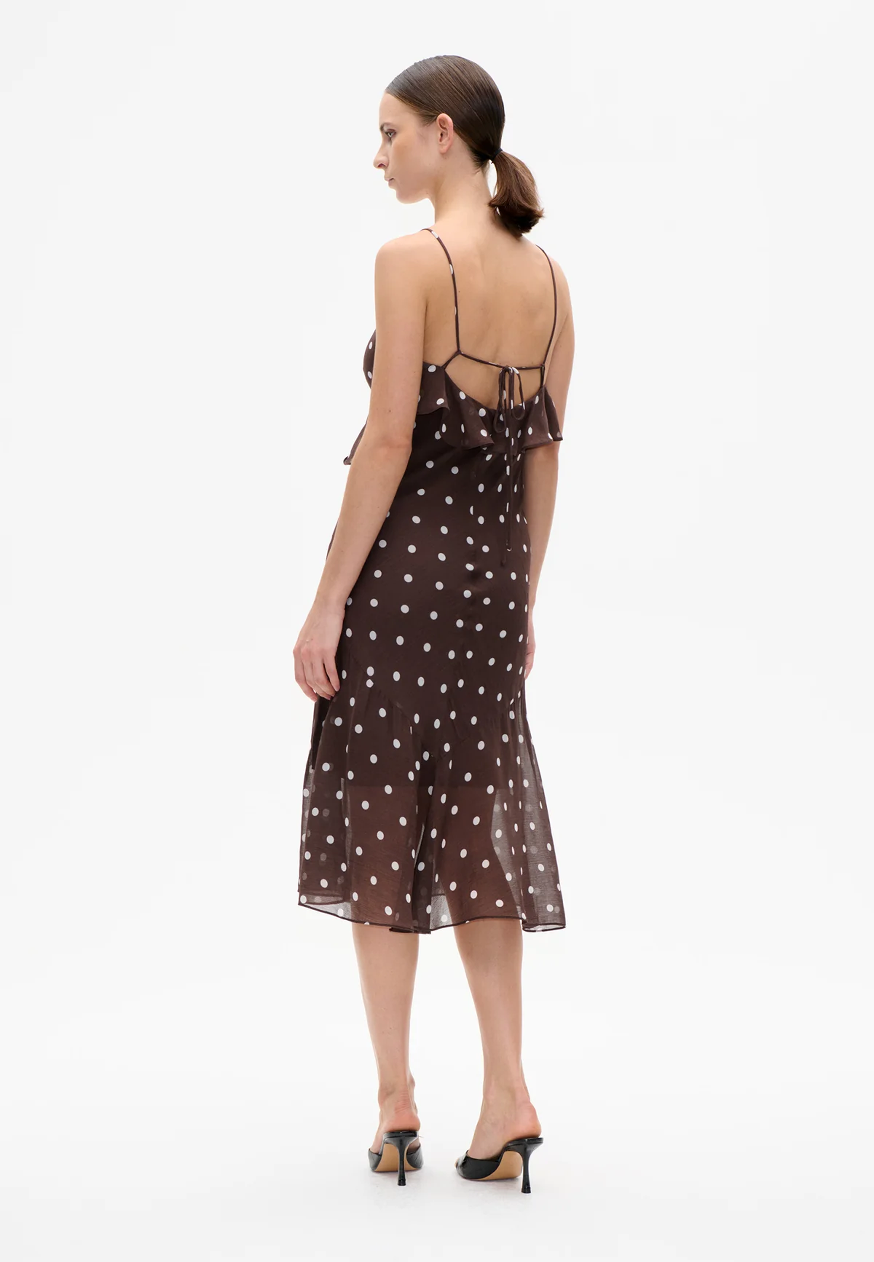 Allis Midikleid | Coffee Bean Dots
