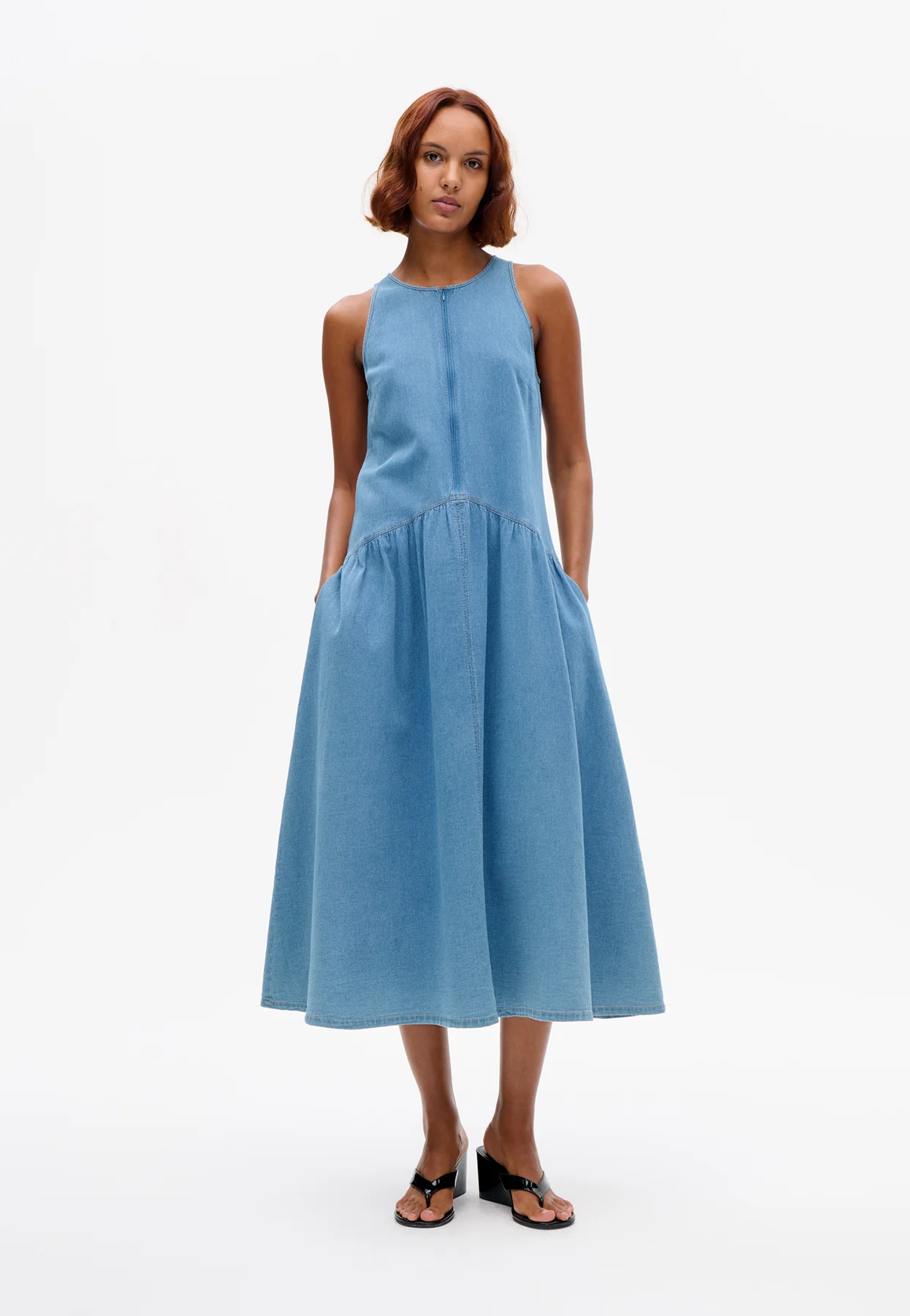 Almina Jeans Midi Dress | True Navy