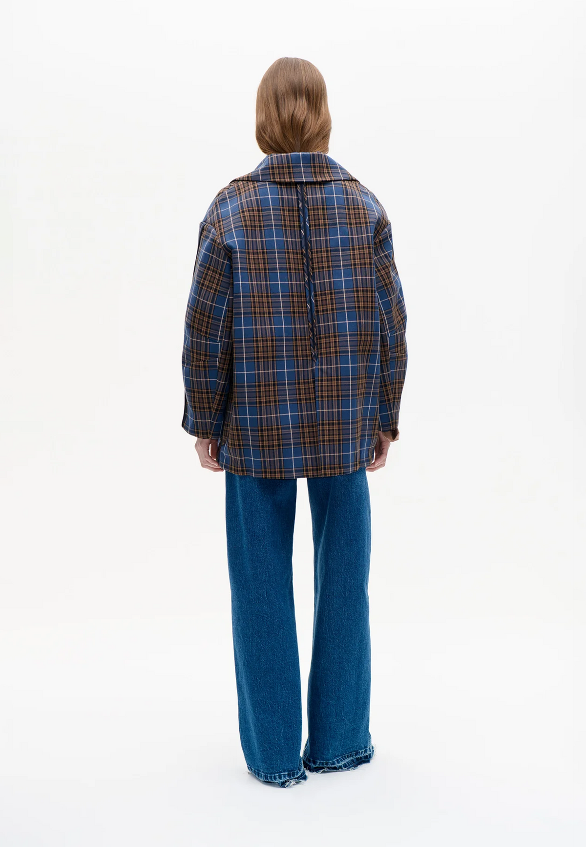 Baticia Oversized Blazer Jacke | Navy Check