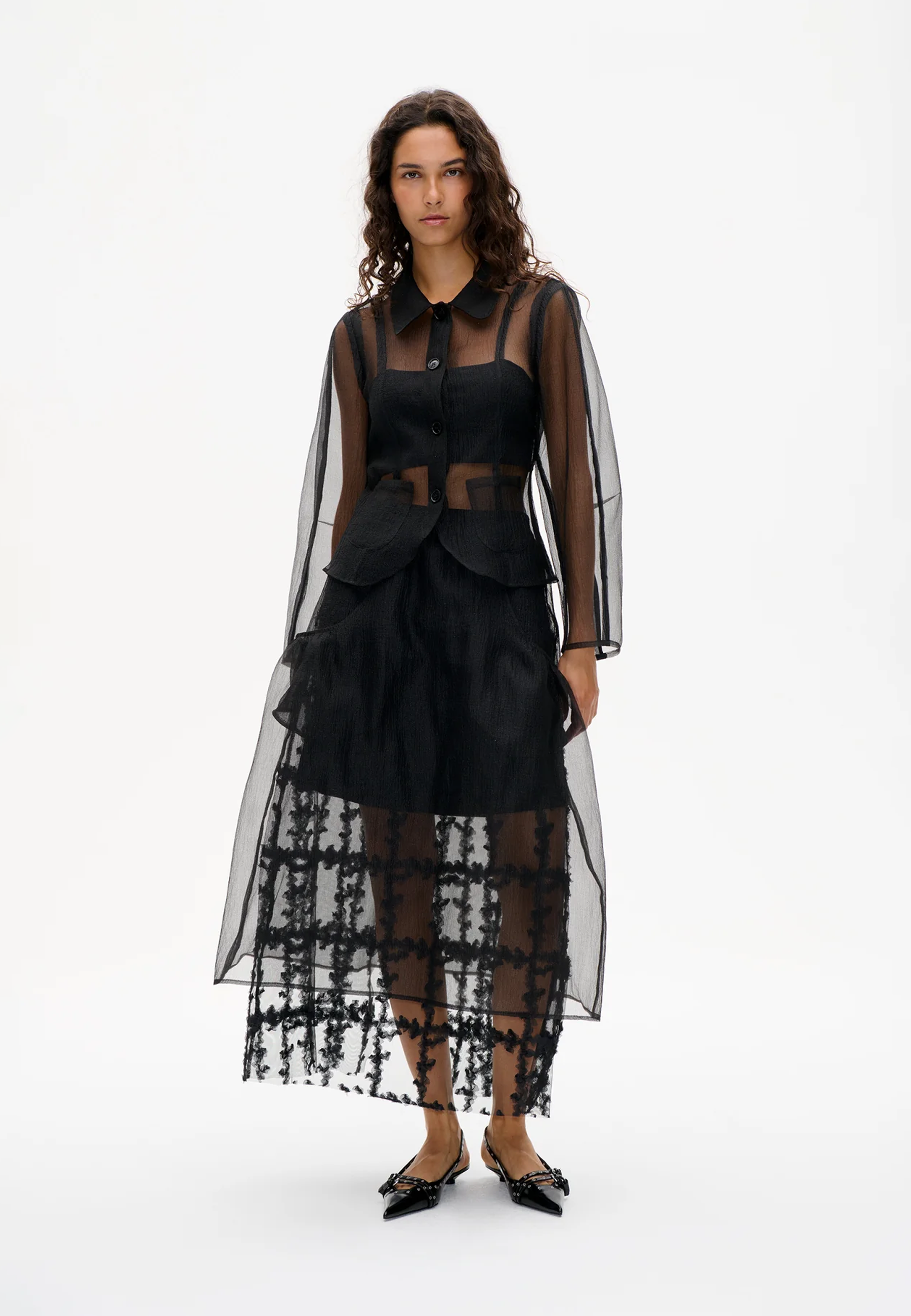 Belottie Transparente Bluse | Black