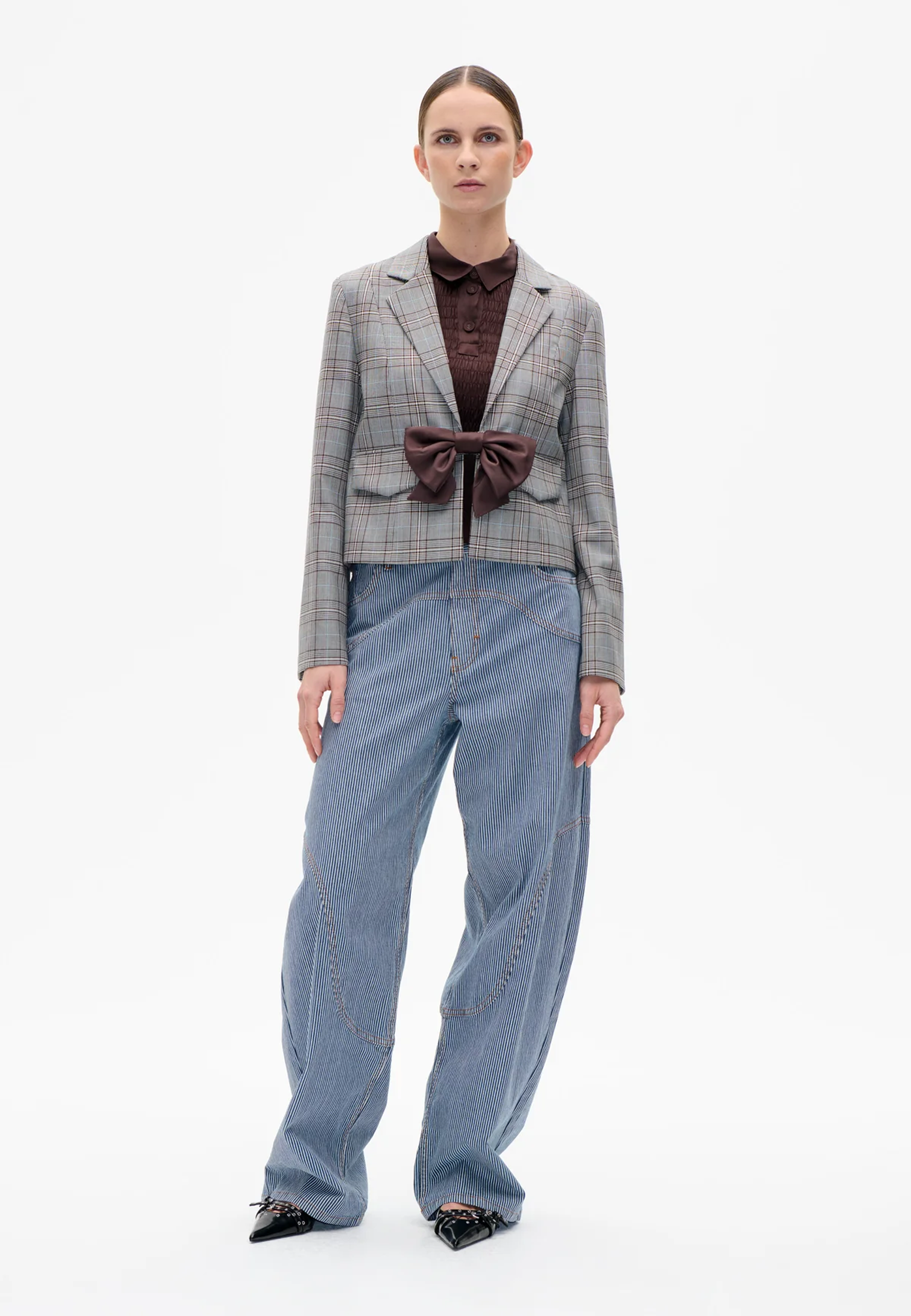 Benni Blazer |Â Grey Mini Check