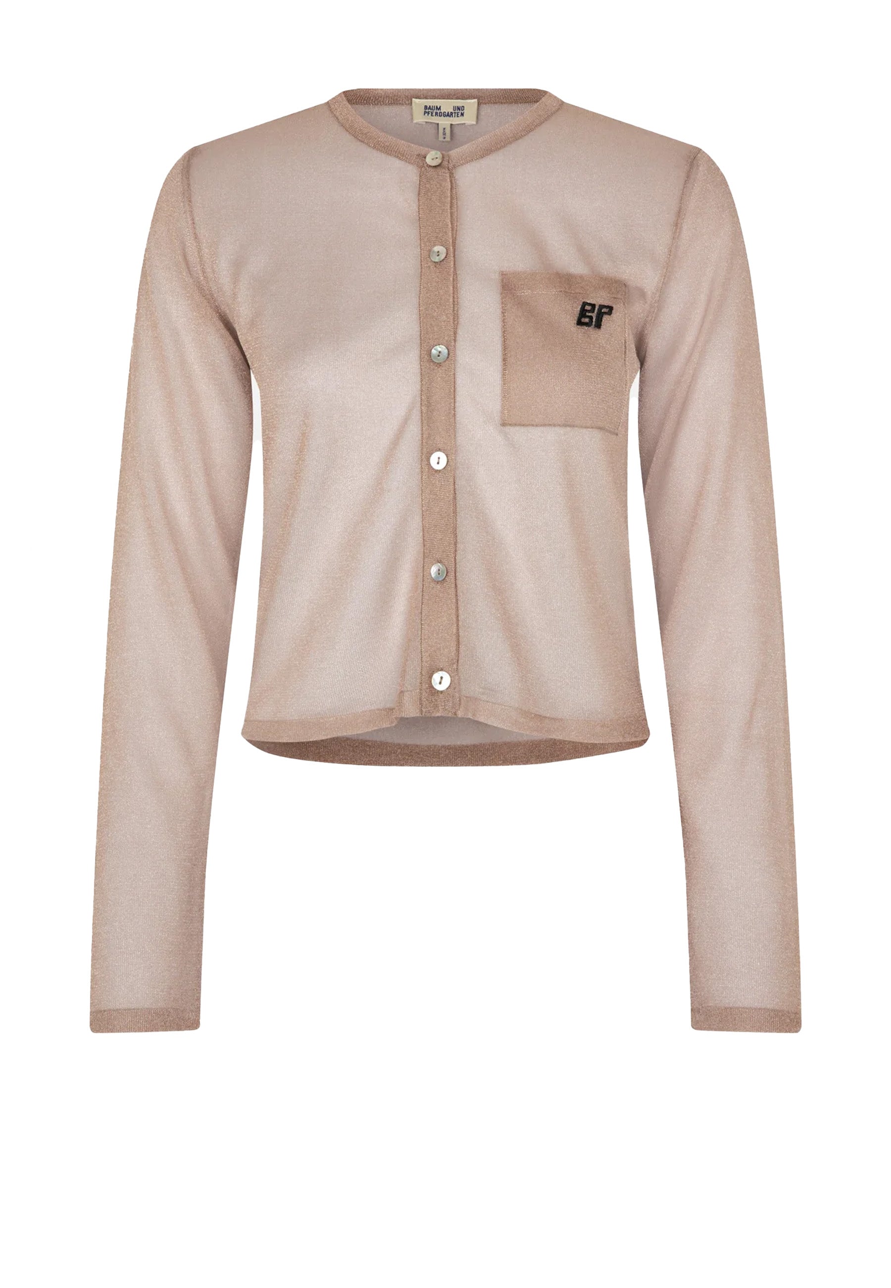 Crisje Transparent Cardigan | Varm Taupe