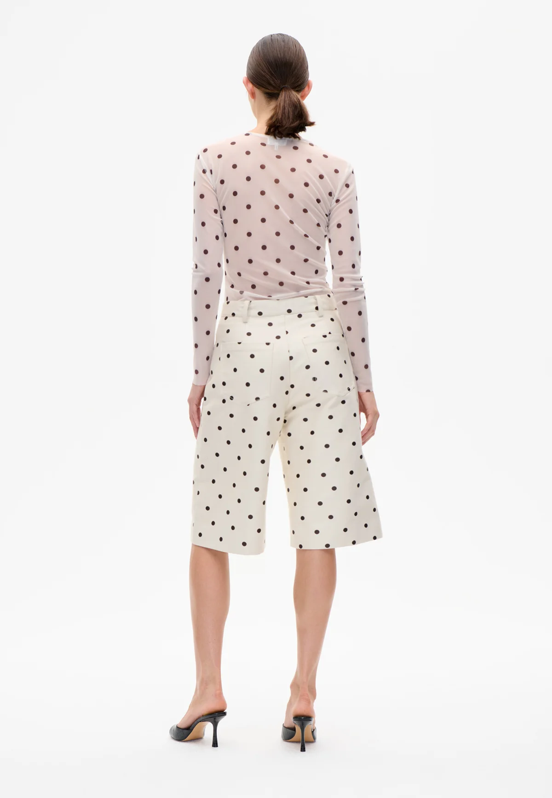 Jodie Longsleeve | Egret Creme Dot