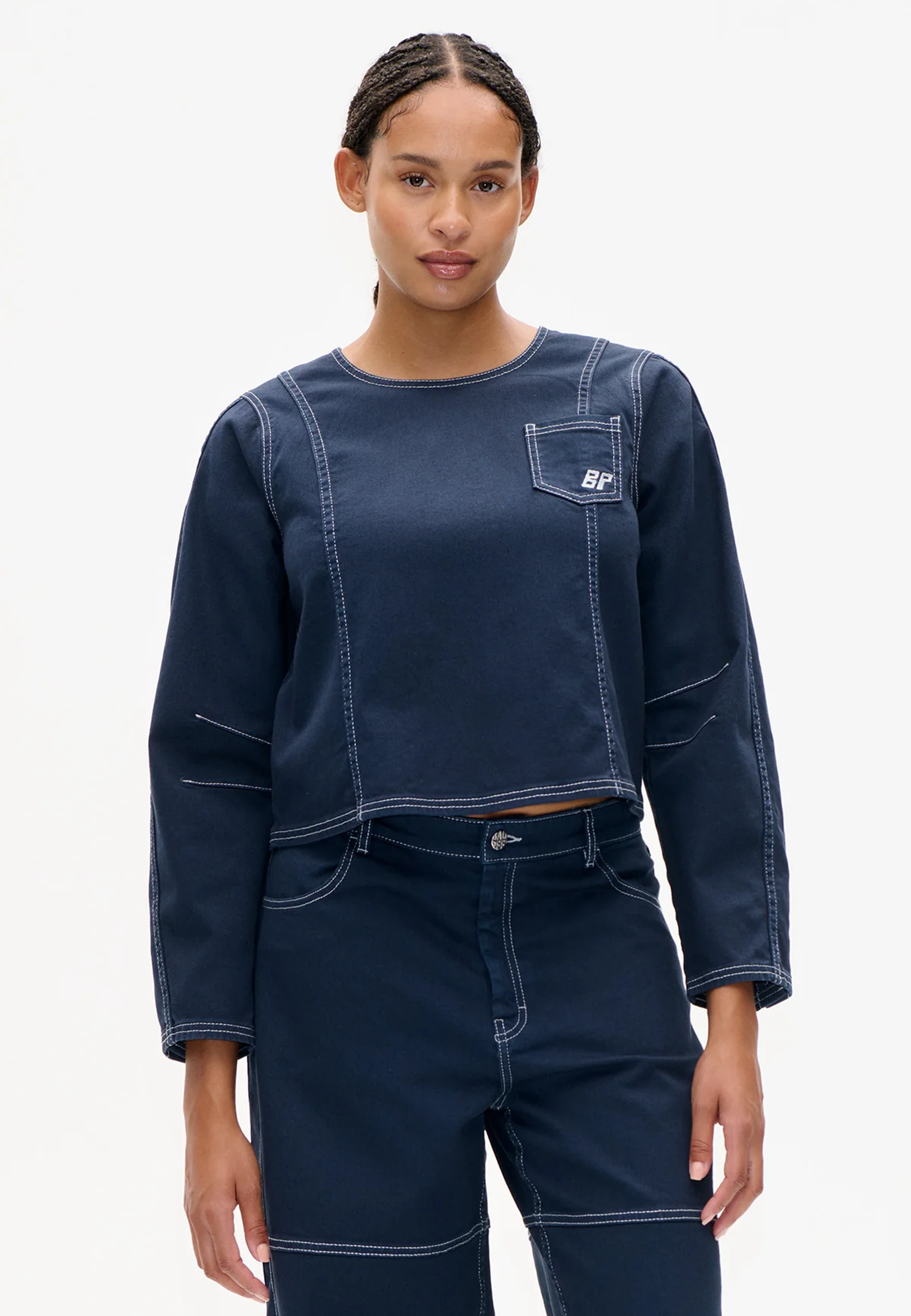 Madel Jeans Longsleeve | Total Eclipse Blue