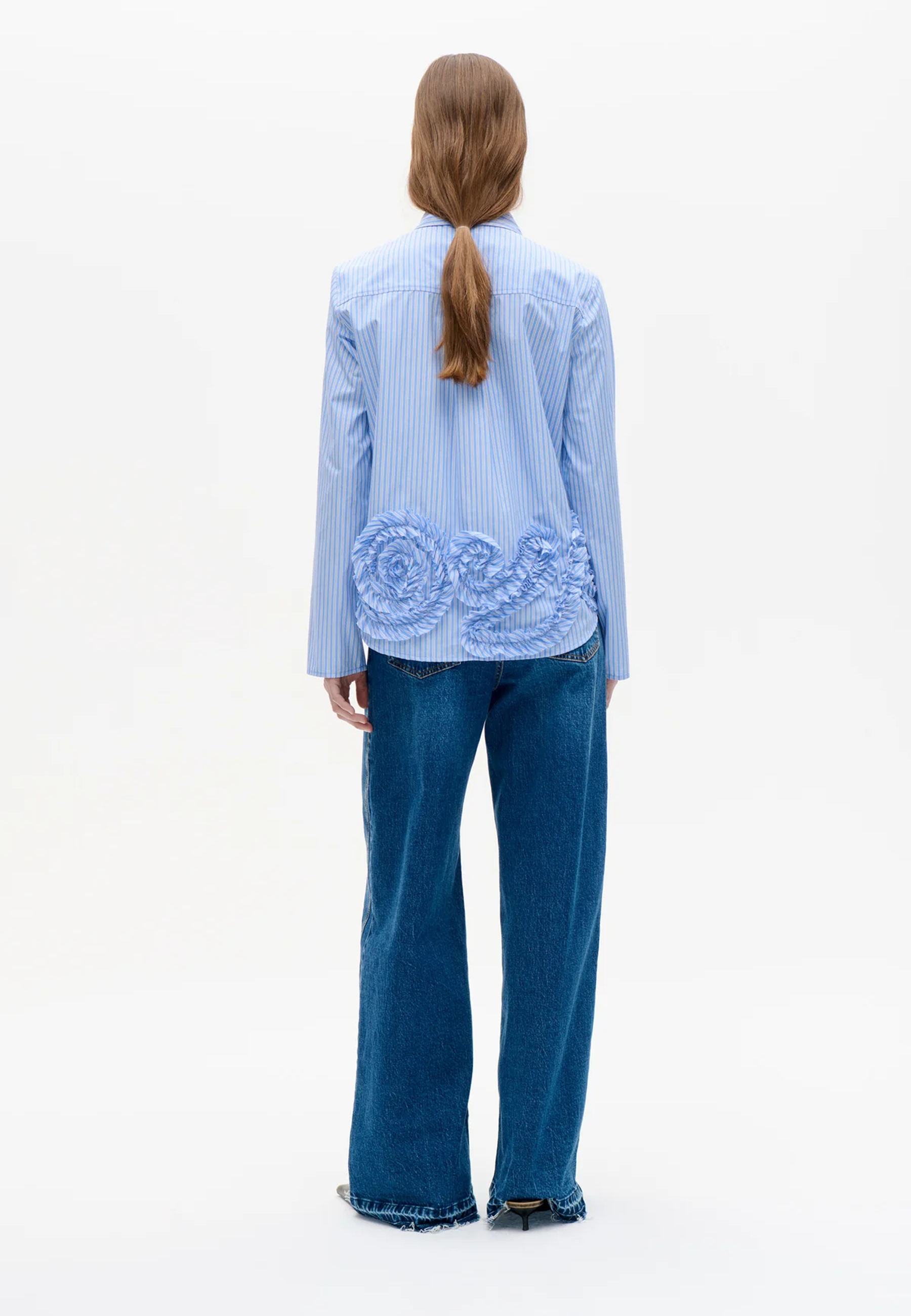 Mariel Bluse | Light Blue Stripe