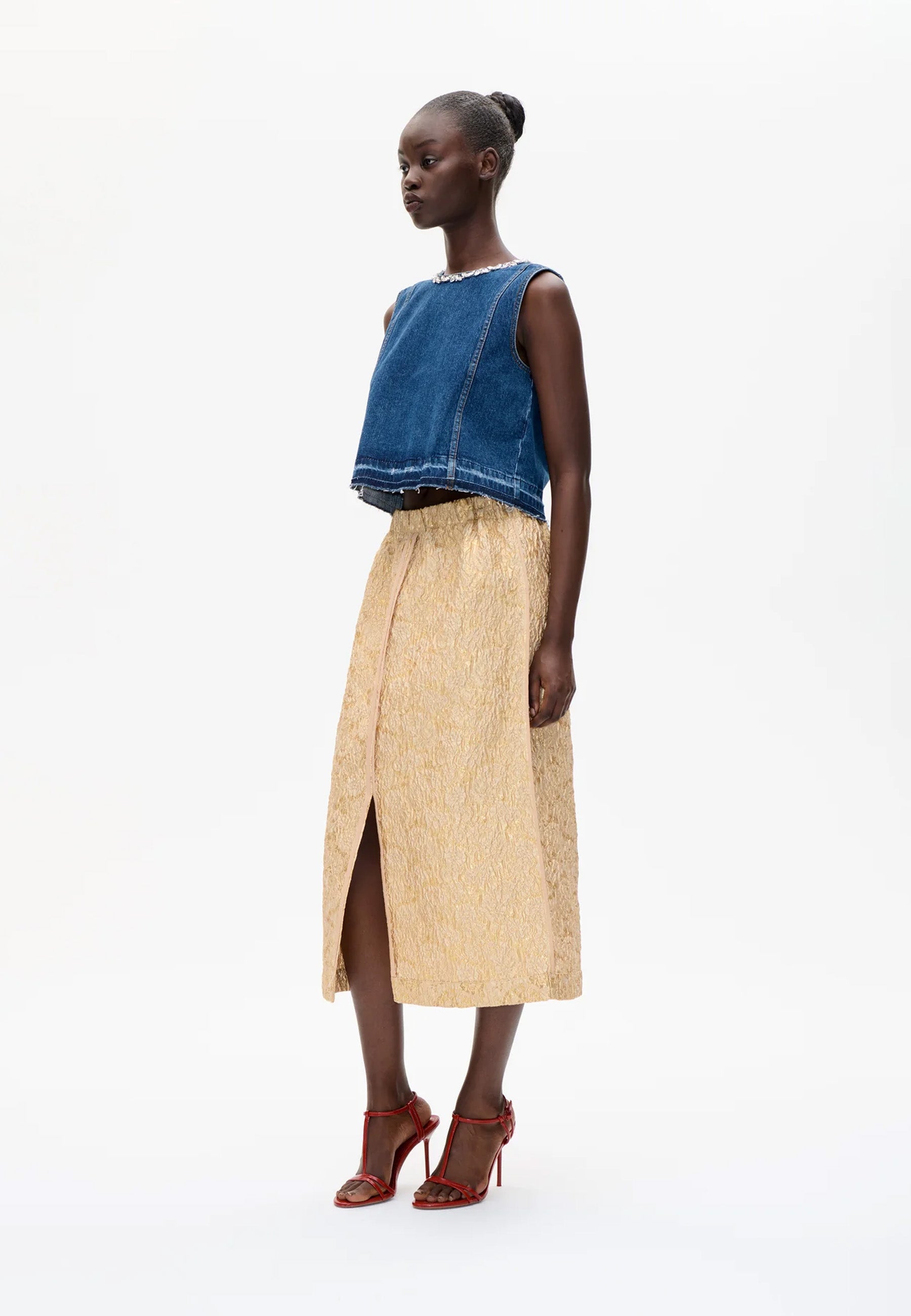 Medine Denimtop | Dark Blue Denim