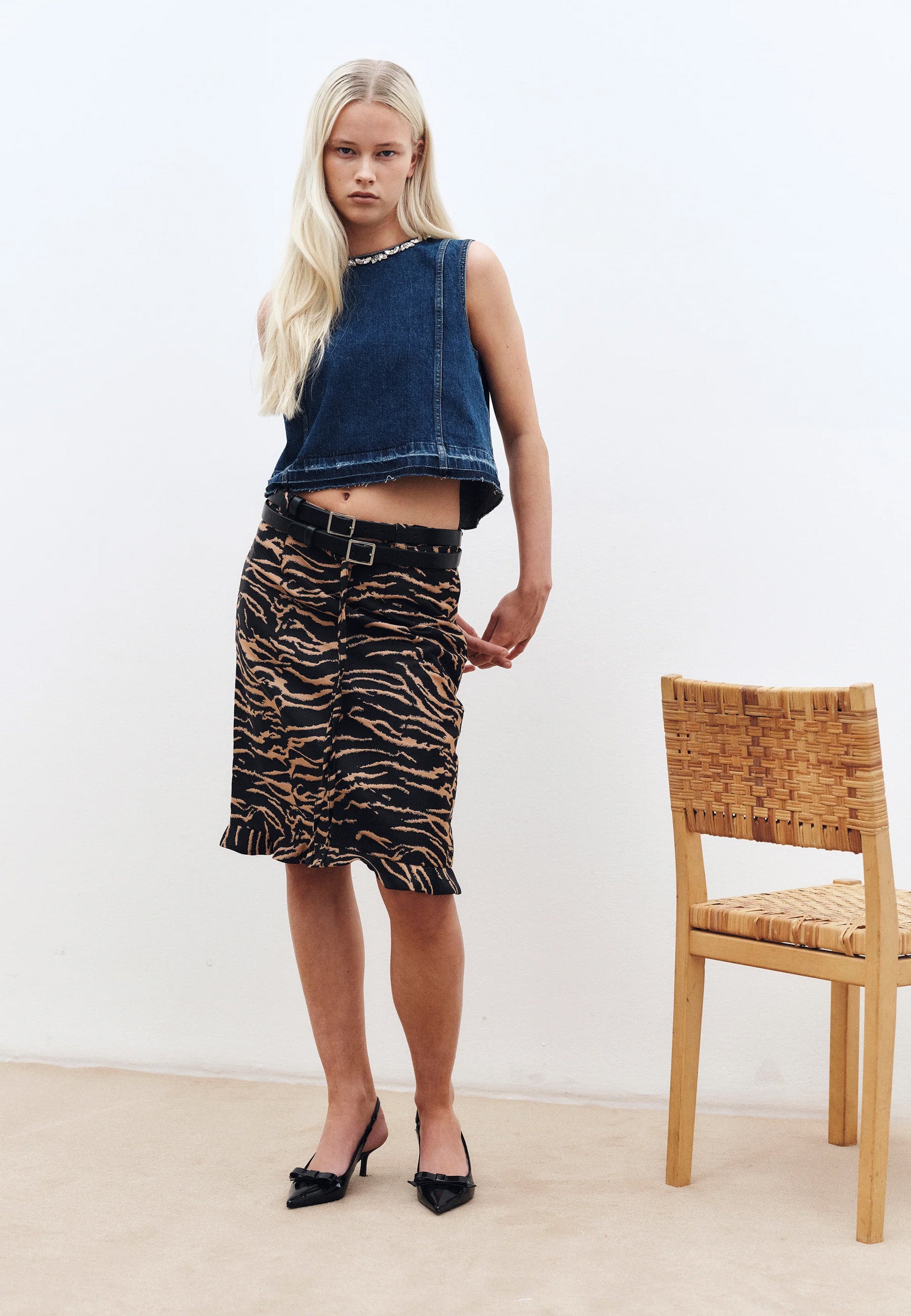 Medine Denimtop | Dark Blue Denim