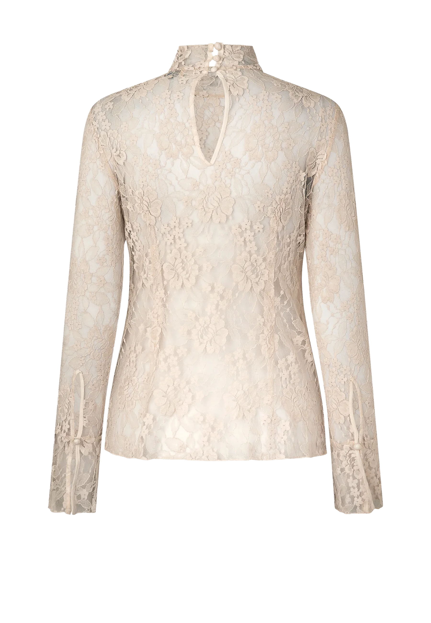 Meena Spitzen Longsleeve | White Sand