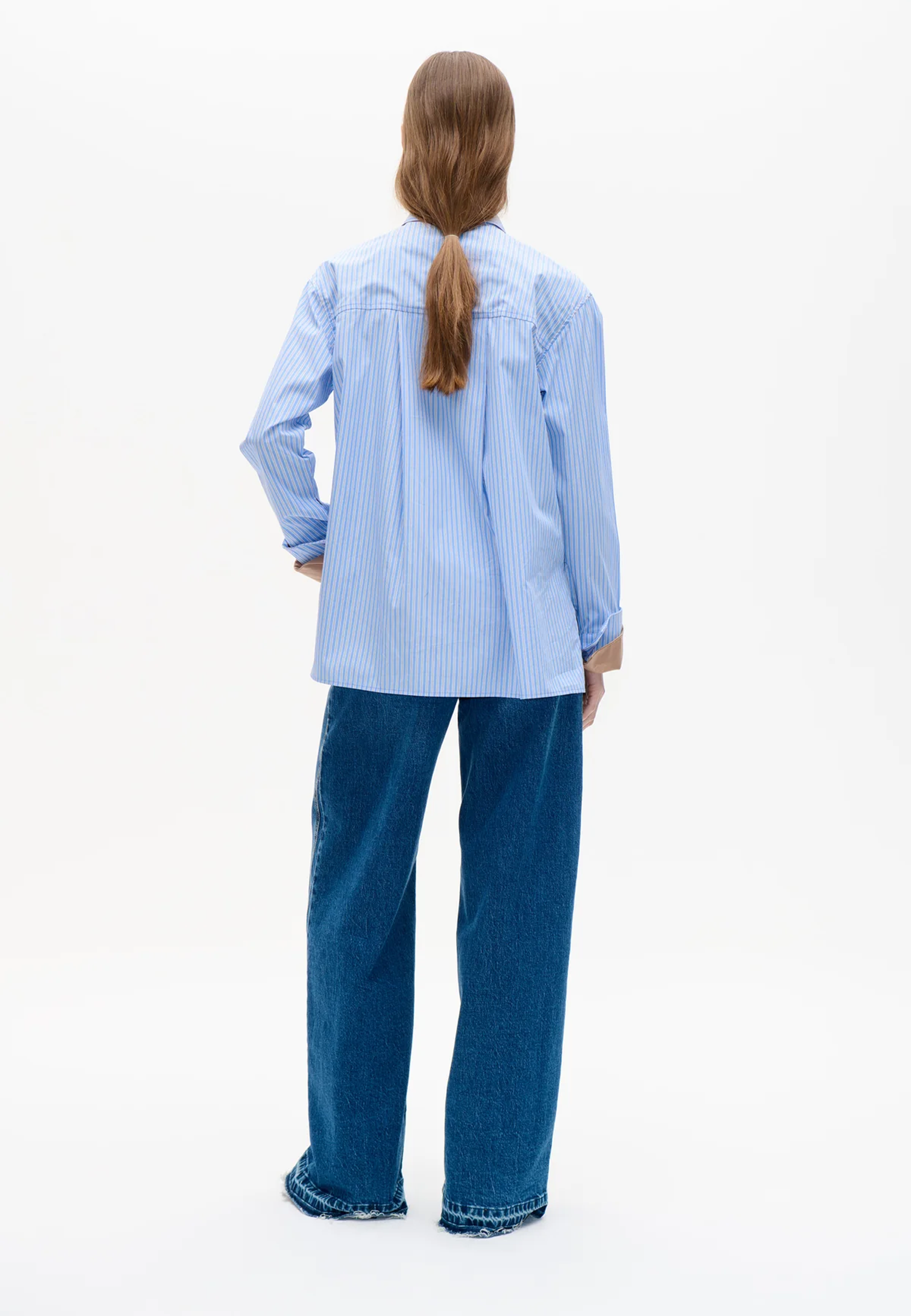 Melinda Bluse | Light Blue Stripe