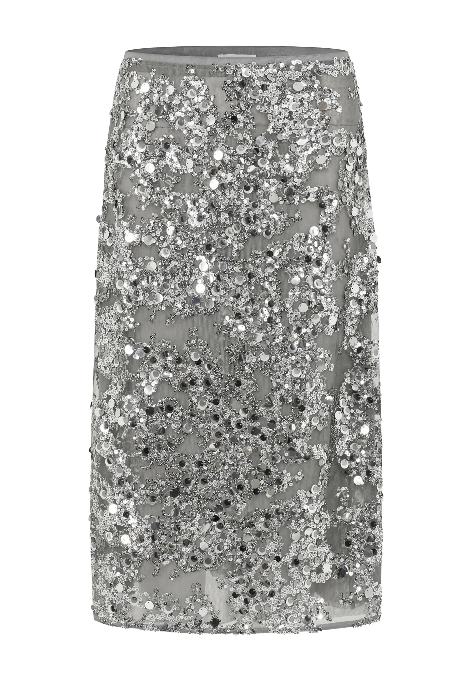 Shania sequin midi skirt | Gray sequins