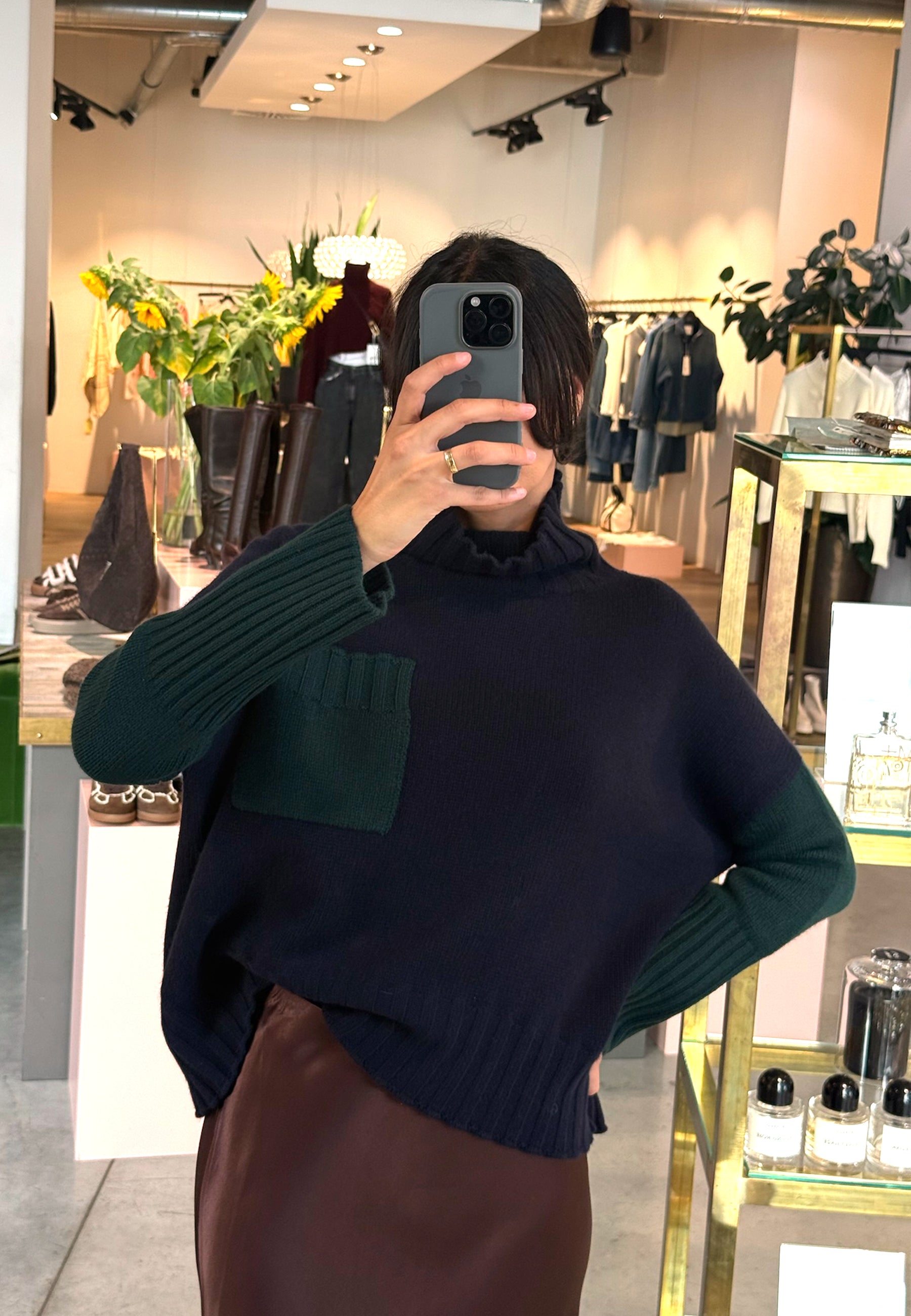 CD4080 Rollkragen Pullover | Navy Teal