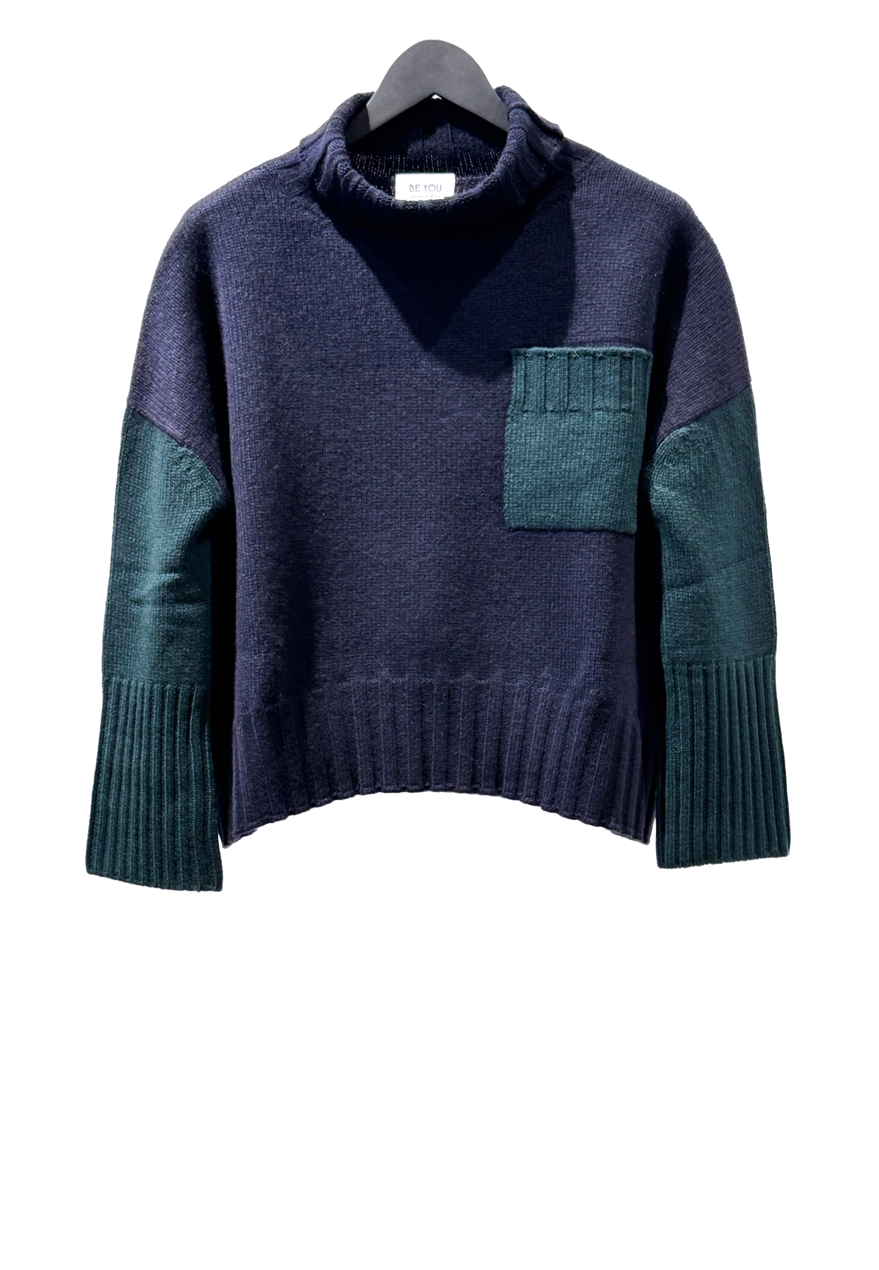 CD4080 Rollkragen Pullover | Navy Teal