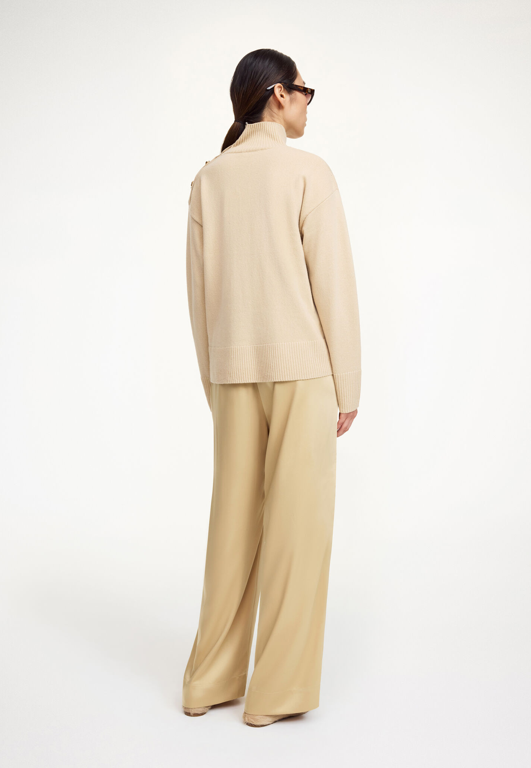 Cabello Wide Leg Fit Hose | Old Beige
