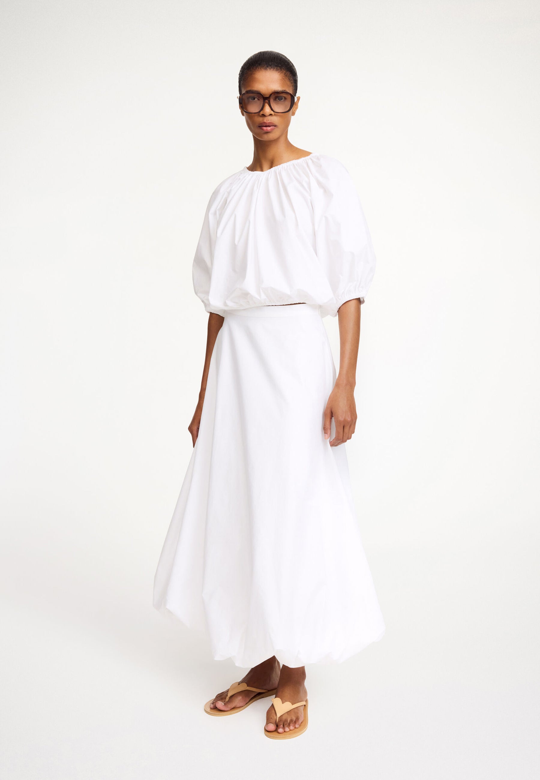 Lelow Voluminöse Bluse| Pure White